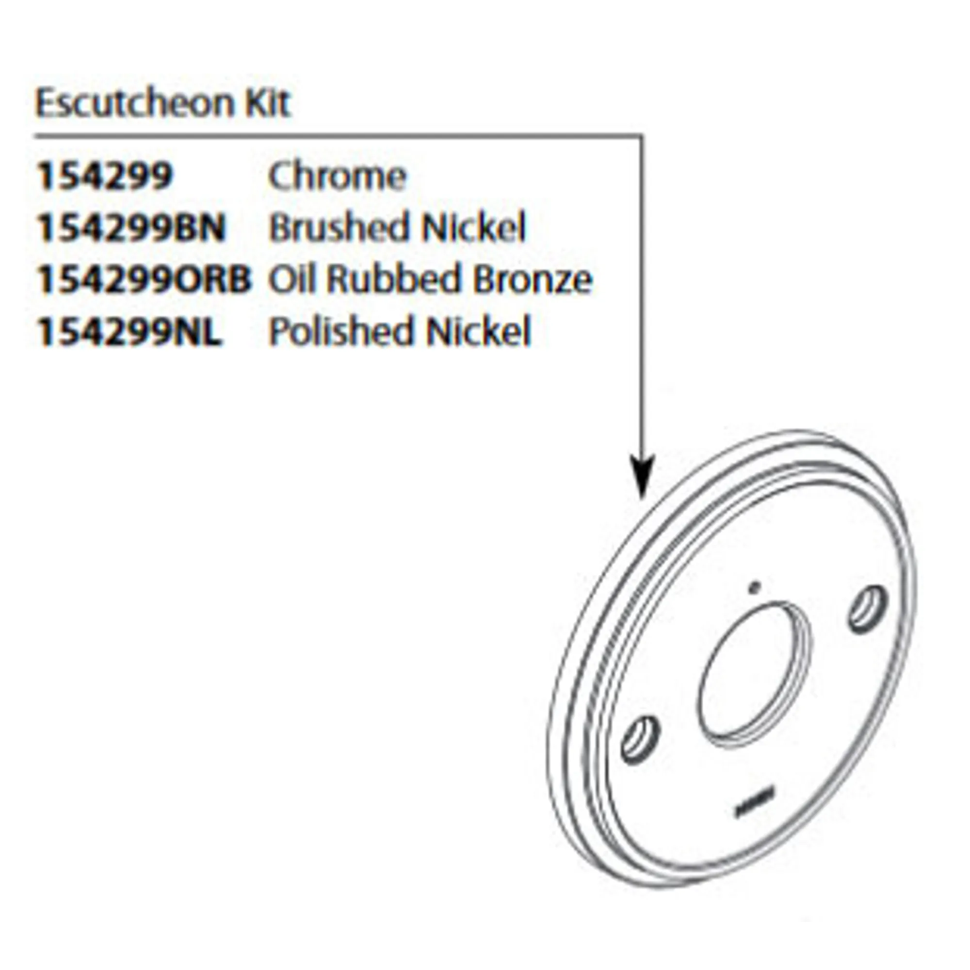 Weymouth Chrome Wall Escutcheon and Gasket - Image 7