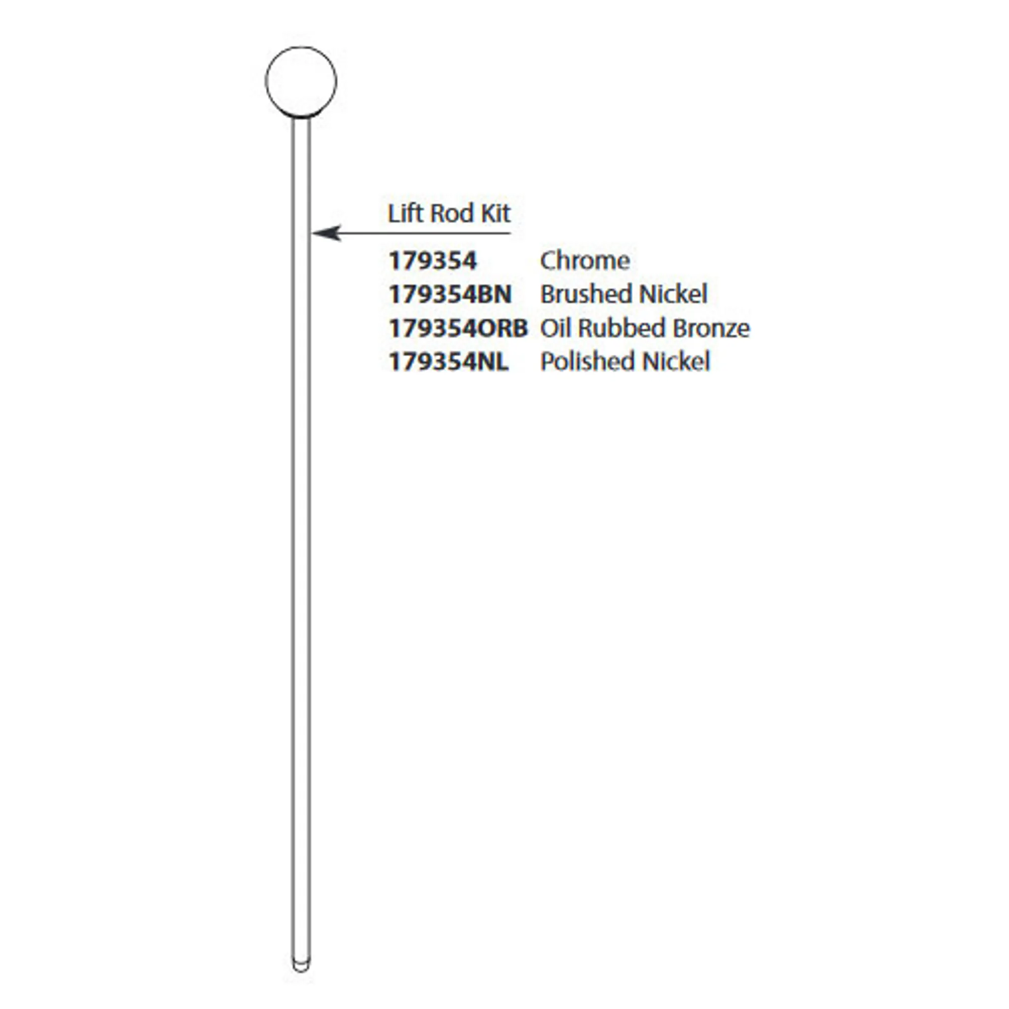 Wynford Chrome Lift Rod Kit - Image 2