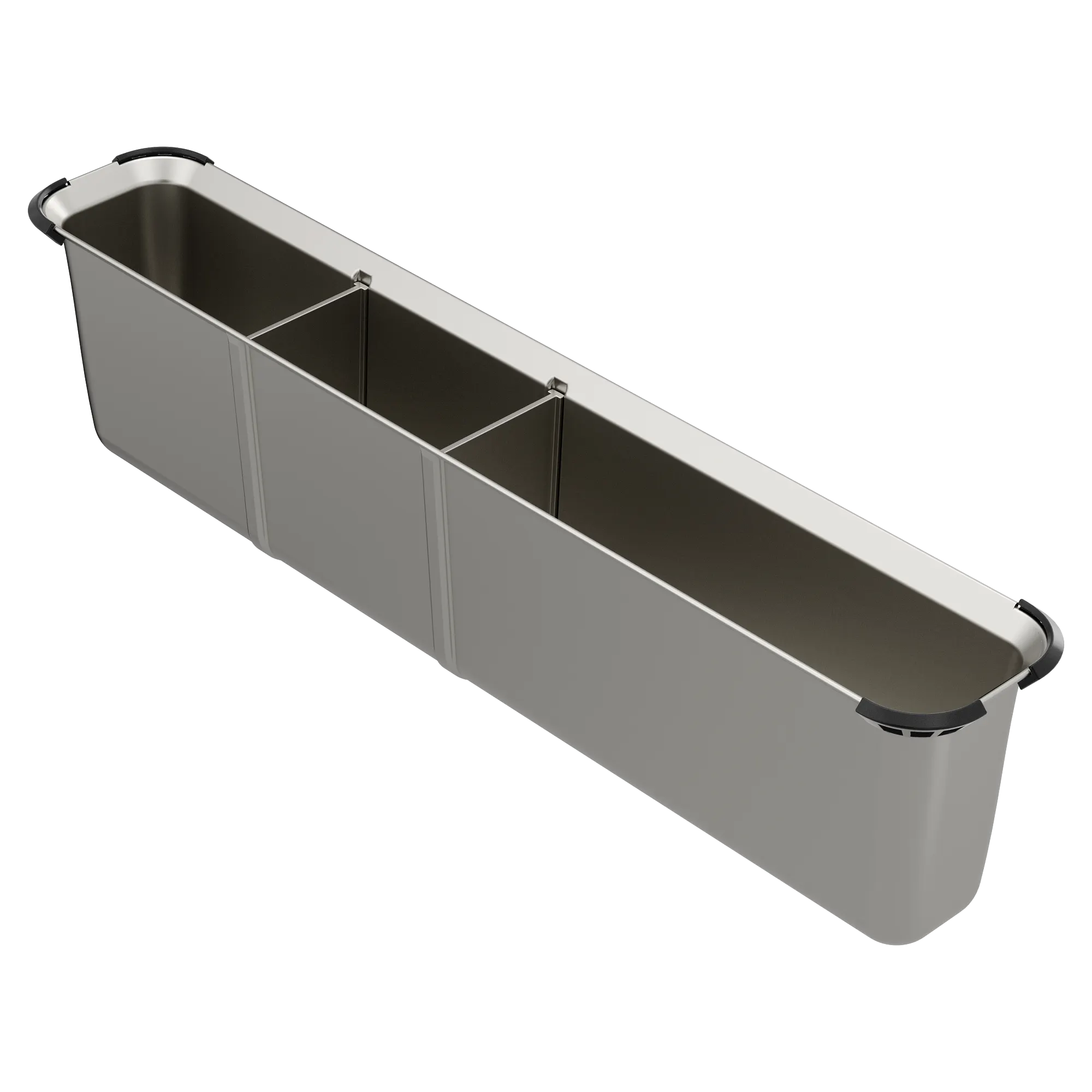 Luxe Chef™ Kitchen Sink Workstation System Stainless Steel Utensil Bin - Image 2