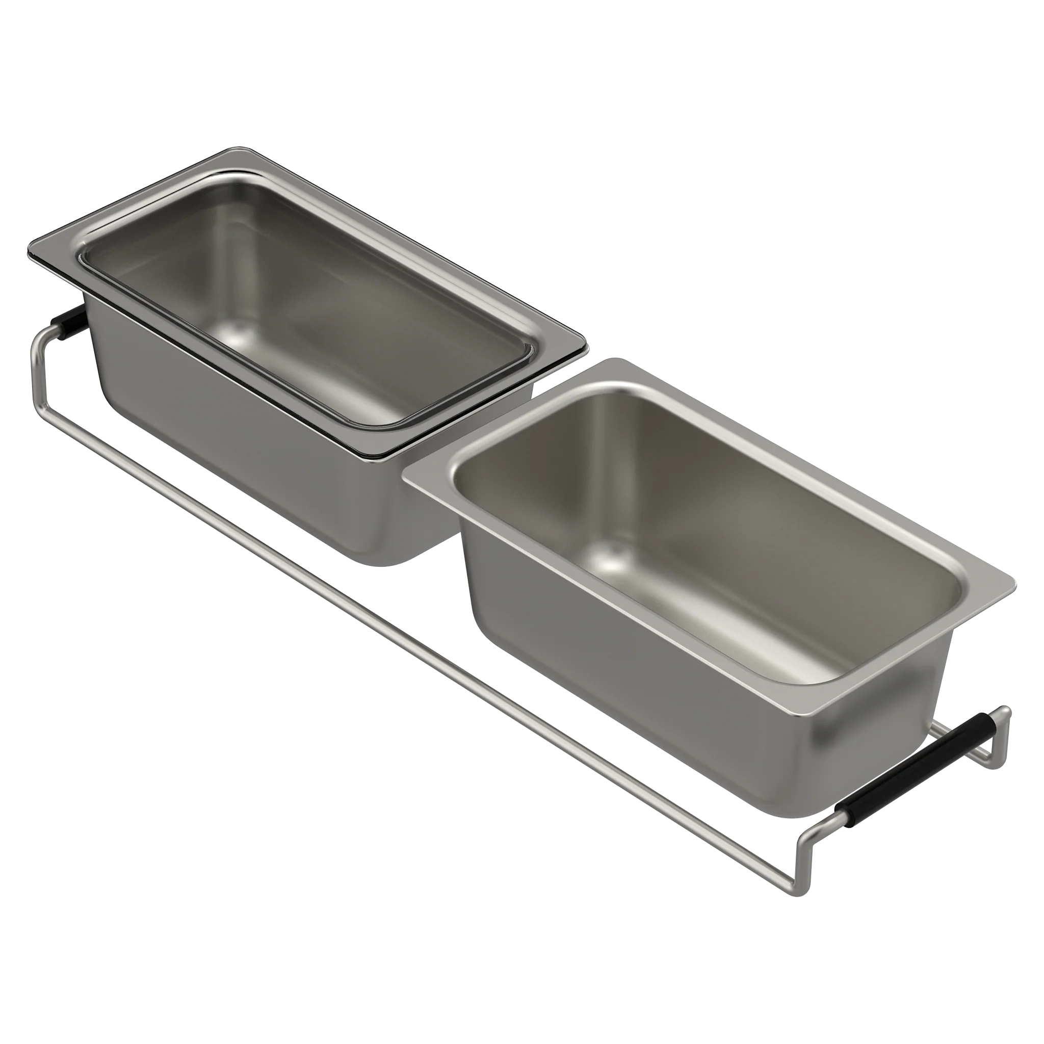 Luxe Chef™ Kitchen Sink Workstation System Stainless Steel Prep Bins with Lids