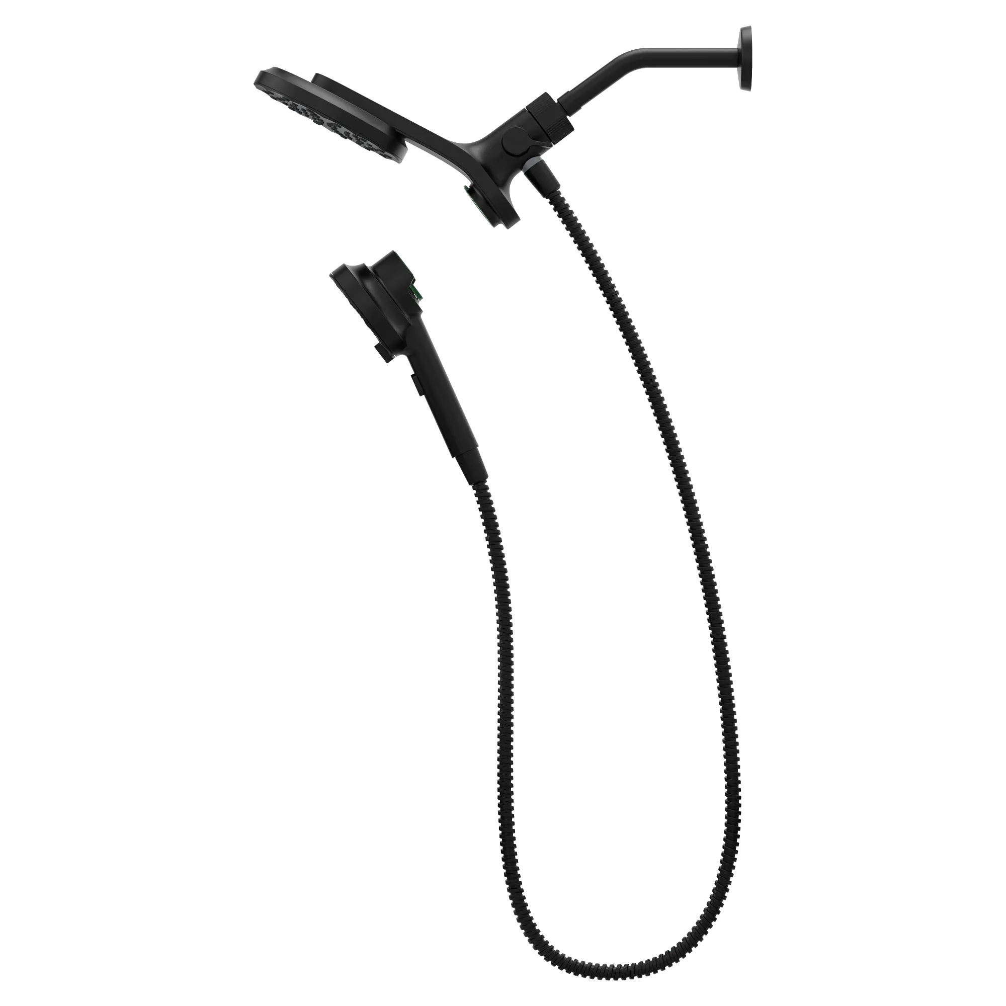 Magnetix Matte black six-function 6.7" diameter spray head standard with handshower - Image 2