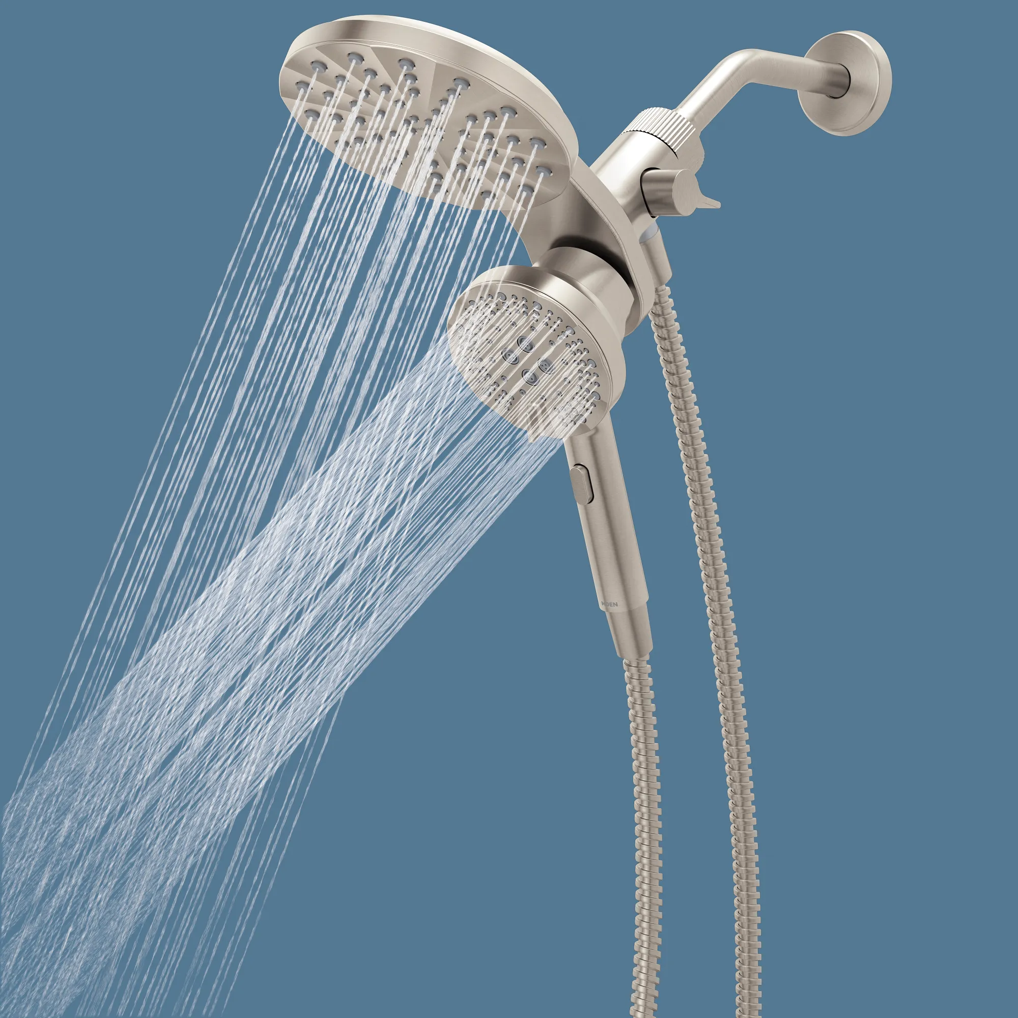 Magnetix Spot resist brushed nickel six-function 6.7" diameter spray head standard with handshower - Image 13