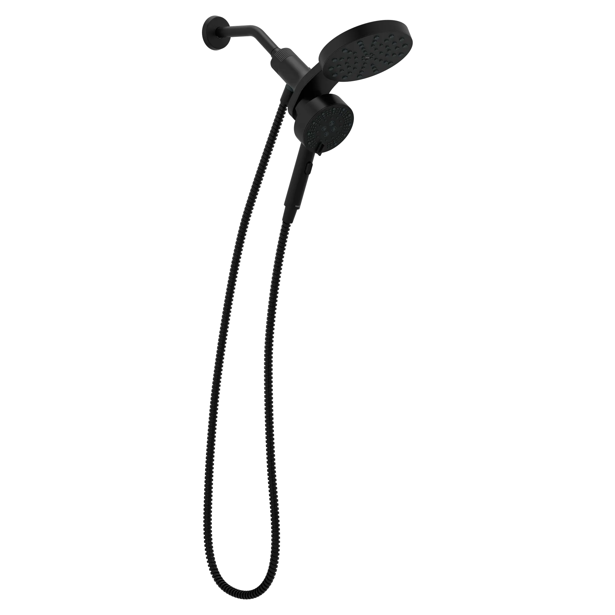 Magnetix Matte black six-function 6.7" diameter spray head standard with handshower - Image 2