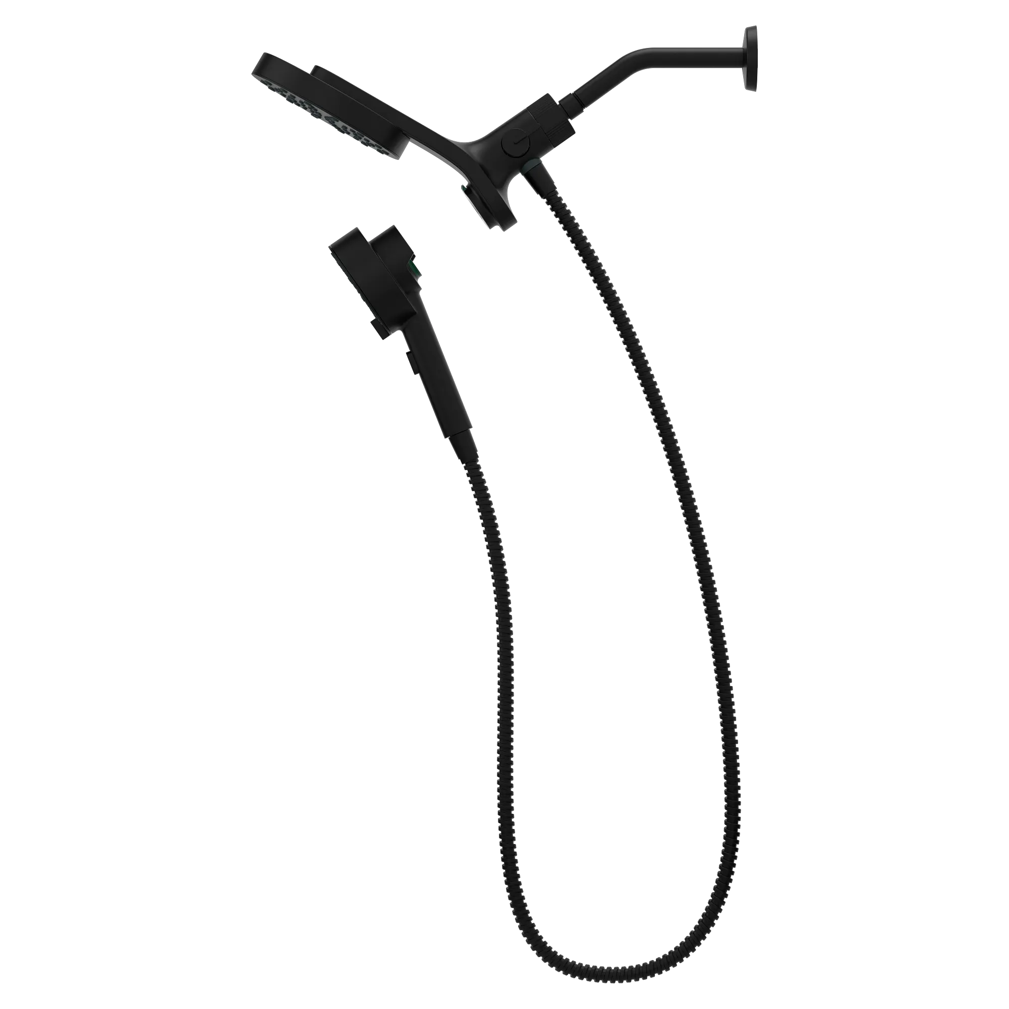 Magnetix Matte black six-function 6.7" diameter spray head standard with handshower - Image 3