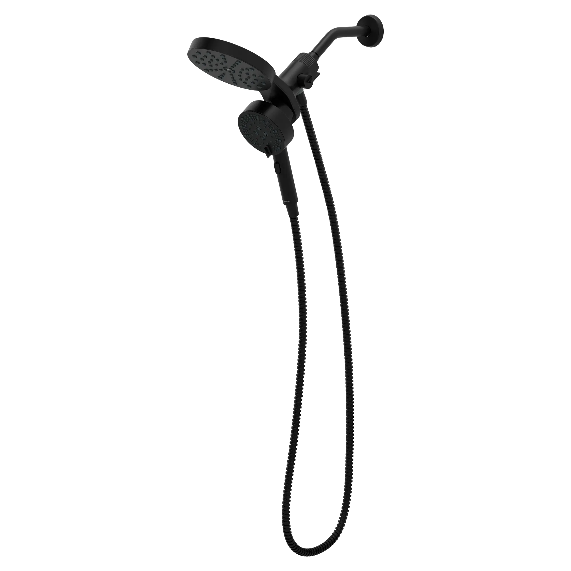 Magnetix Matte black six-function 6.7" diameter spray head standard with handshower - Image 4