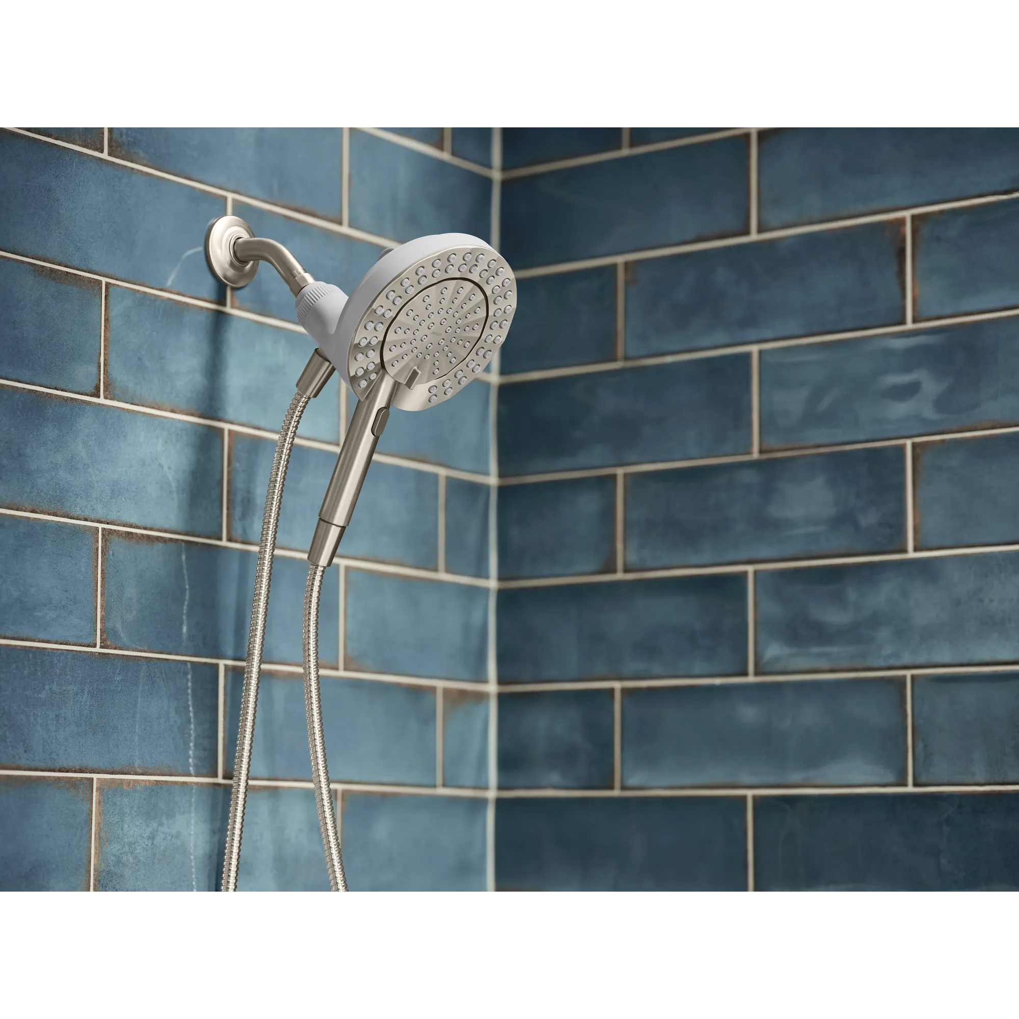 Magnetix Spot resist brushed nickel six-function 6-1/2" diameter spray head standard with handshower - Image 10