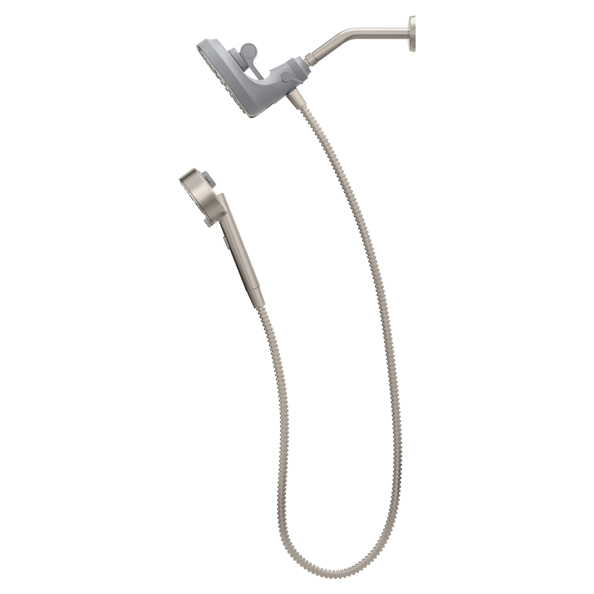 Magnetix Spot resist brushed nickel six-function 6-1/2" diameter spray head standard with handshower - Image 13