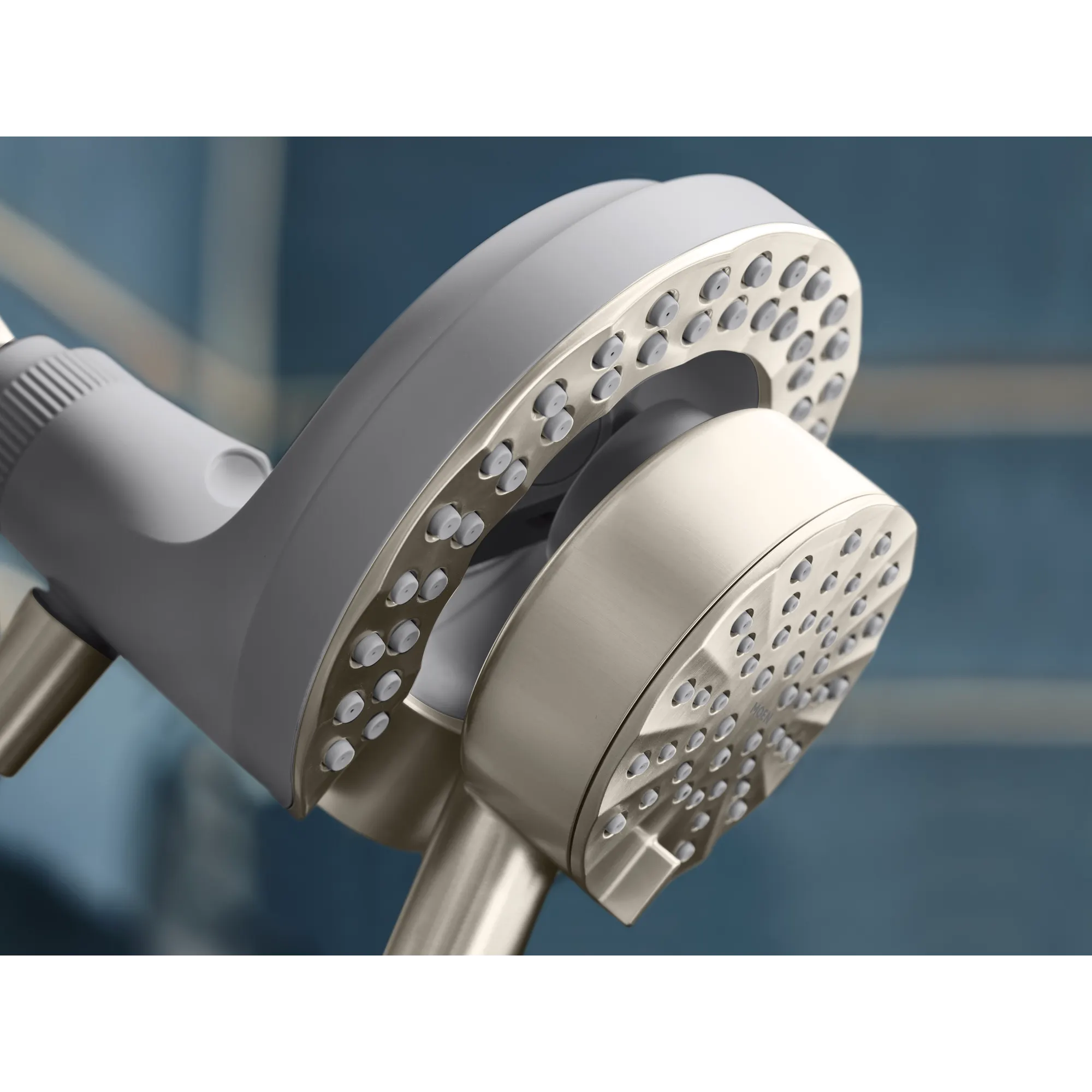 Magnetix Spot resist brushed nickel six-function 6-1/2" diameter spray head standard with handshower - Image 5