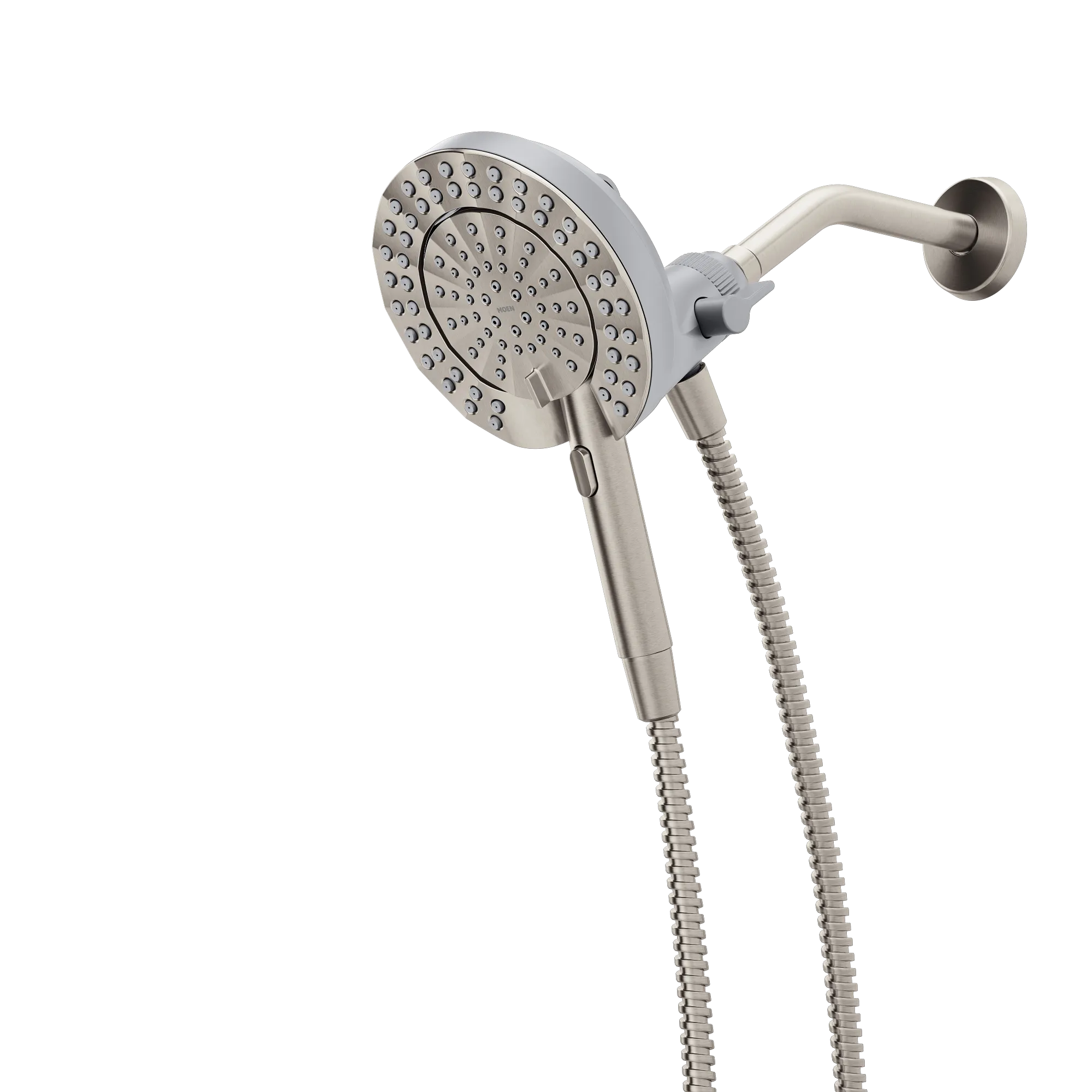 Magnetix Spot resist brushed nickel six-function 6-1/2" diameter spray head standard with handshower - Image 9