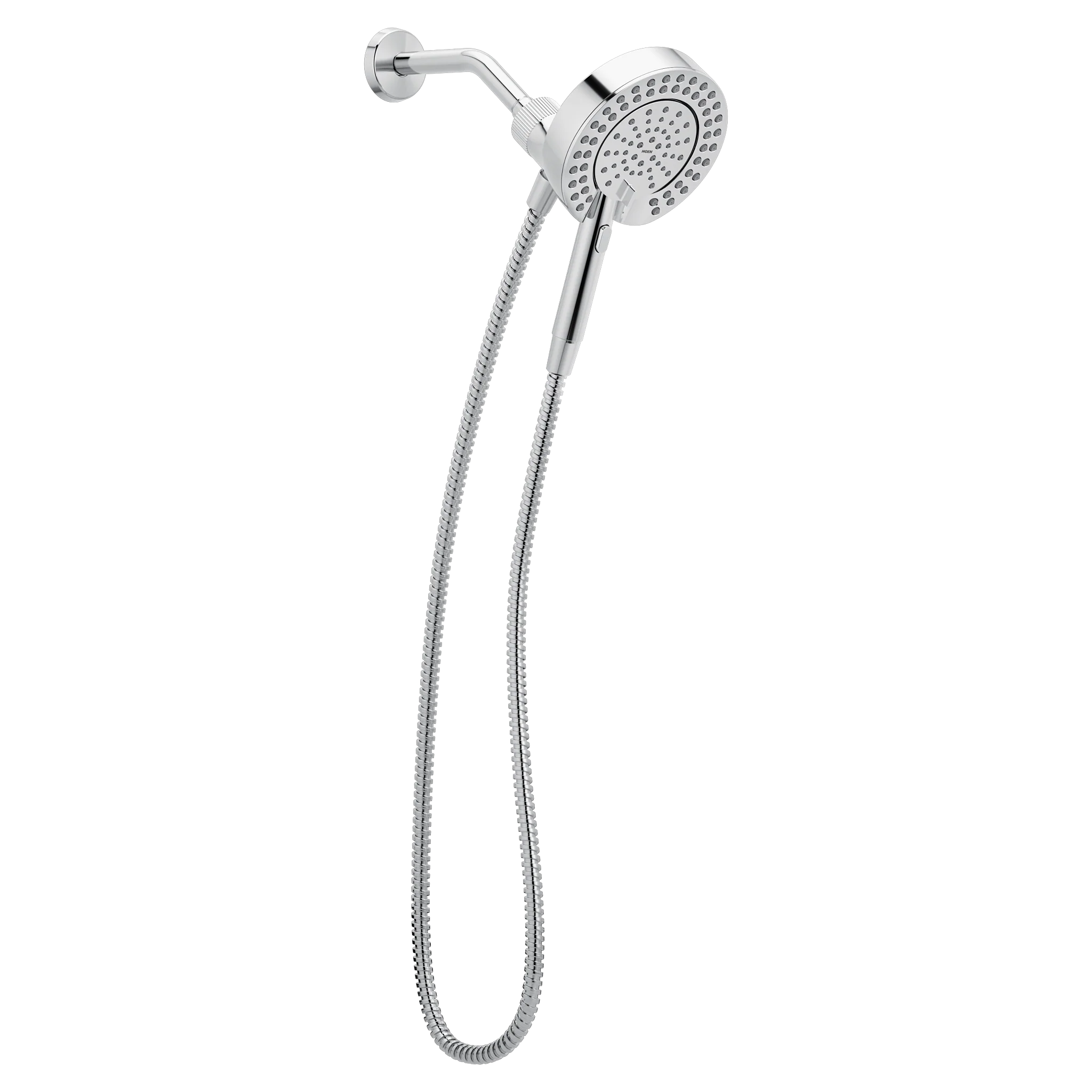 Magnetix Chrome six-function 6-1/2" diameter spray head standard with handshower