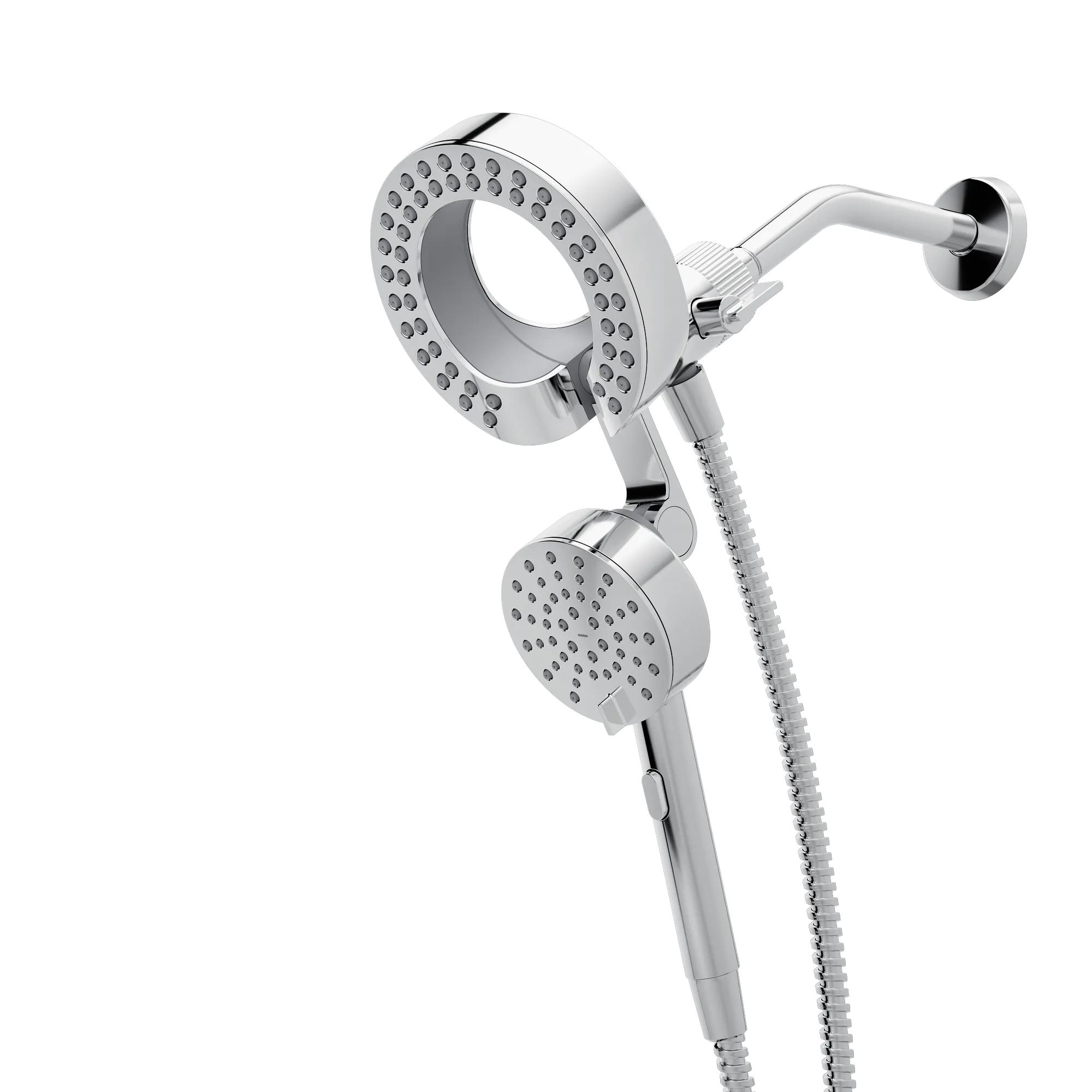 Magnetix Chrome six-function 6-1/2" diameter spray head standard with handshower - Image 3