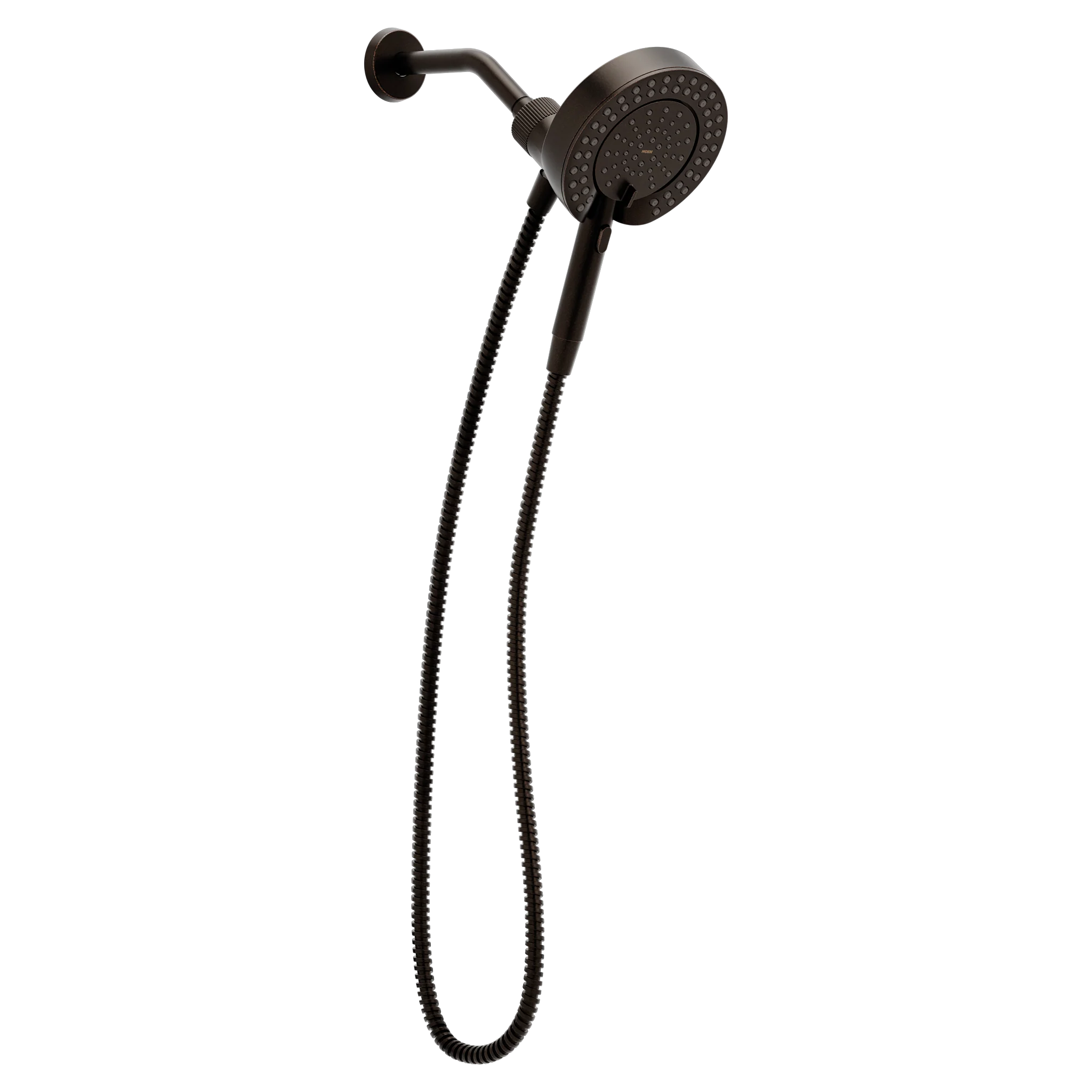 Magnetix Oil rubbed bronze six-function 6-1/2" diameter spray head standard with handshower