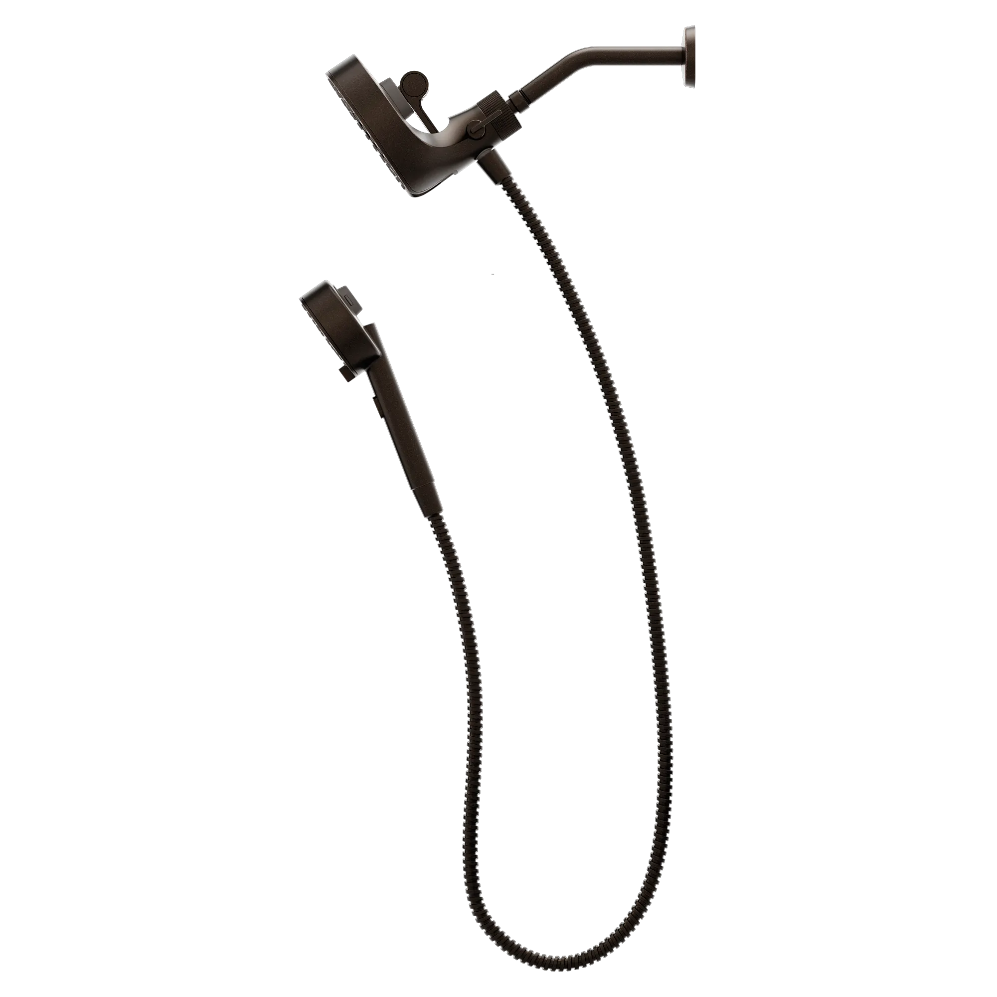 Magnetix Oil rubbed bronze six-function 6-1/2" diameter spray head standard with handshower - Image 2
