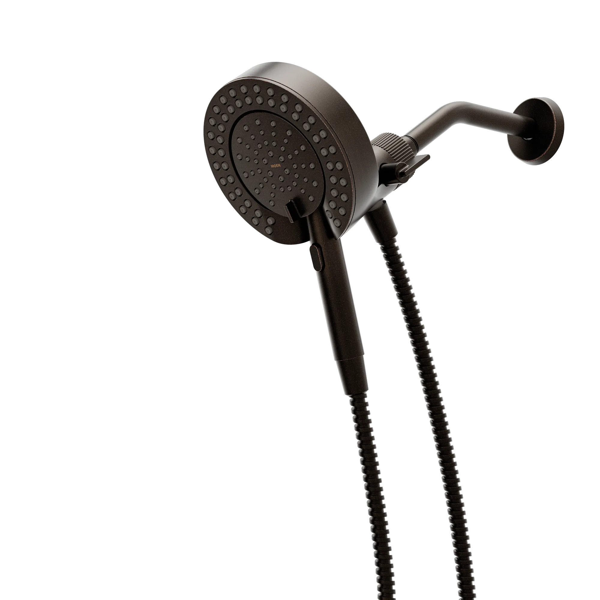 Magnetix Oil rubbed bronze six-function 6-1/2" diameter spray head standard with handshower - Image 3