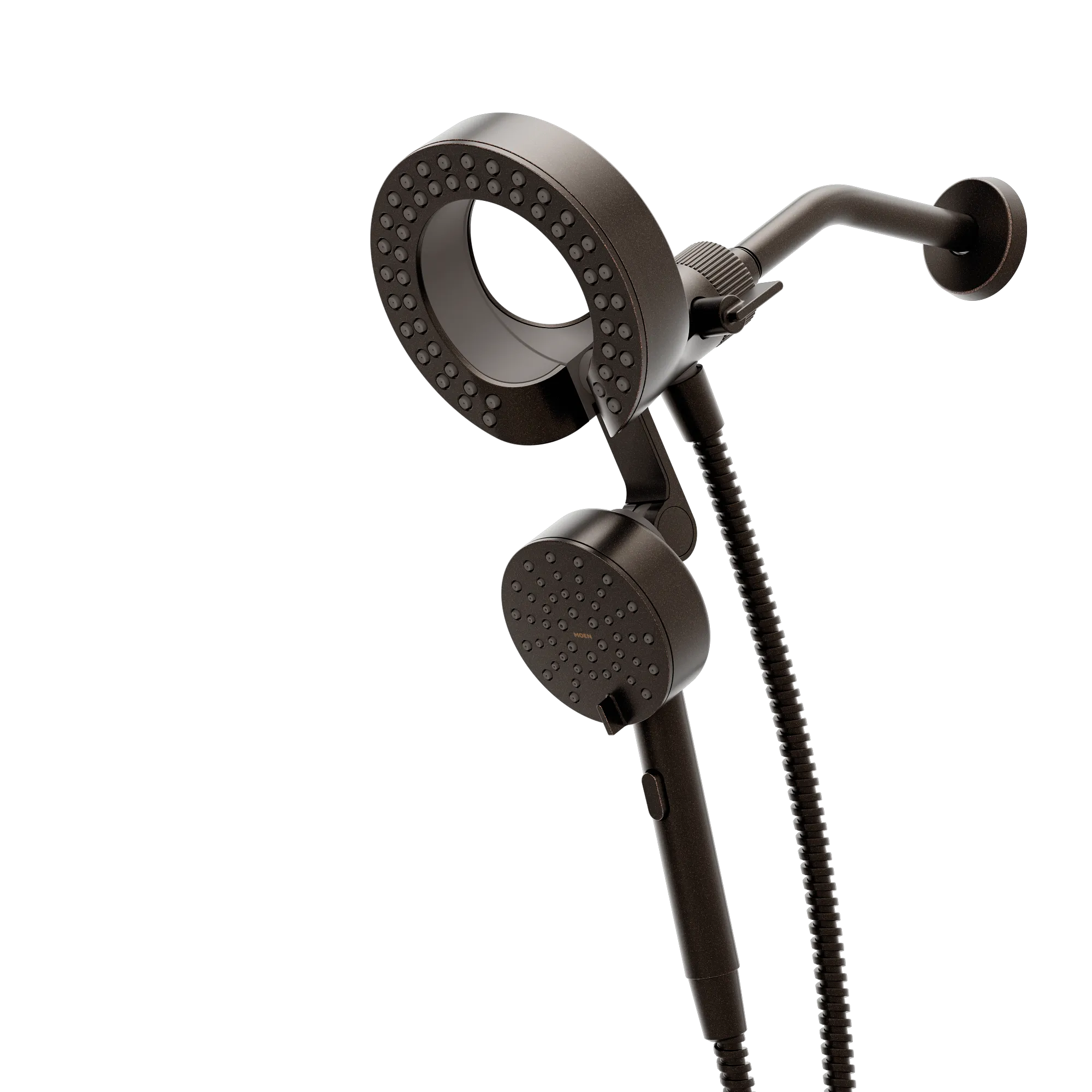 Magnetix Oil rubbed bronze six-function 6-1/2" diameter spray head standard with handshower - Image 6