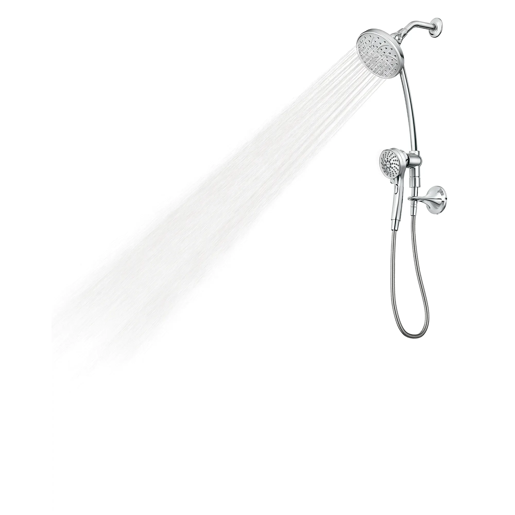 Attract Chrome six-function 3.75" diameter spray head standard with handshower - Image 3