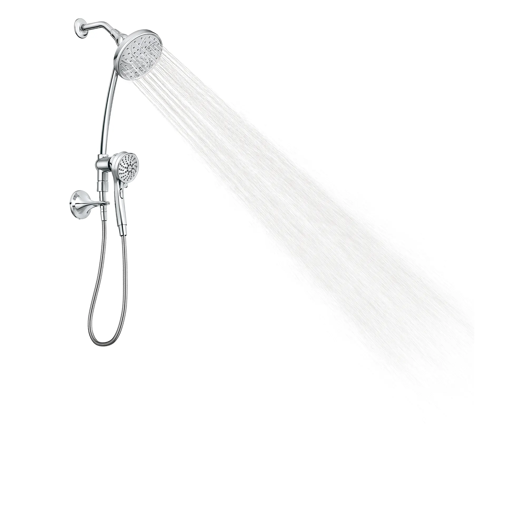 Attract Chrome six-function 3.75" diameter spray head standard with handshower - Image 5