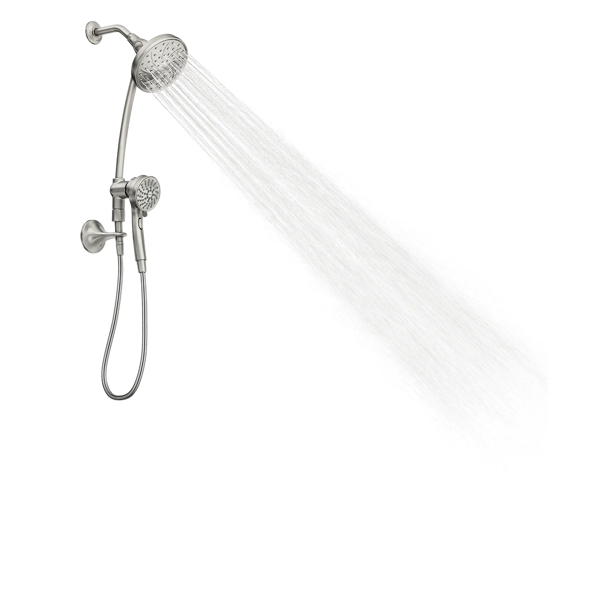 Attract Spot resist brushed nickel six-function 3.75" diameter spray head standard with handshower - Image 4