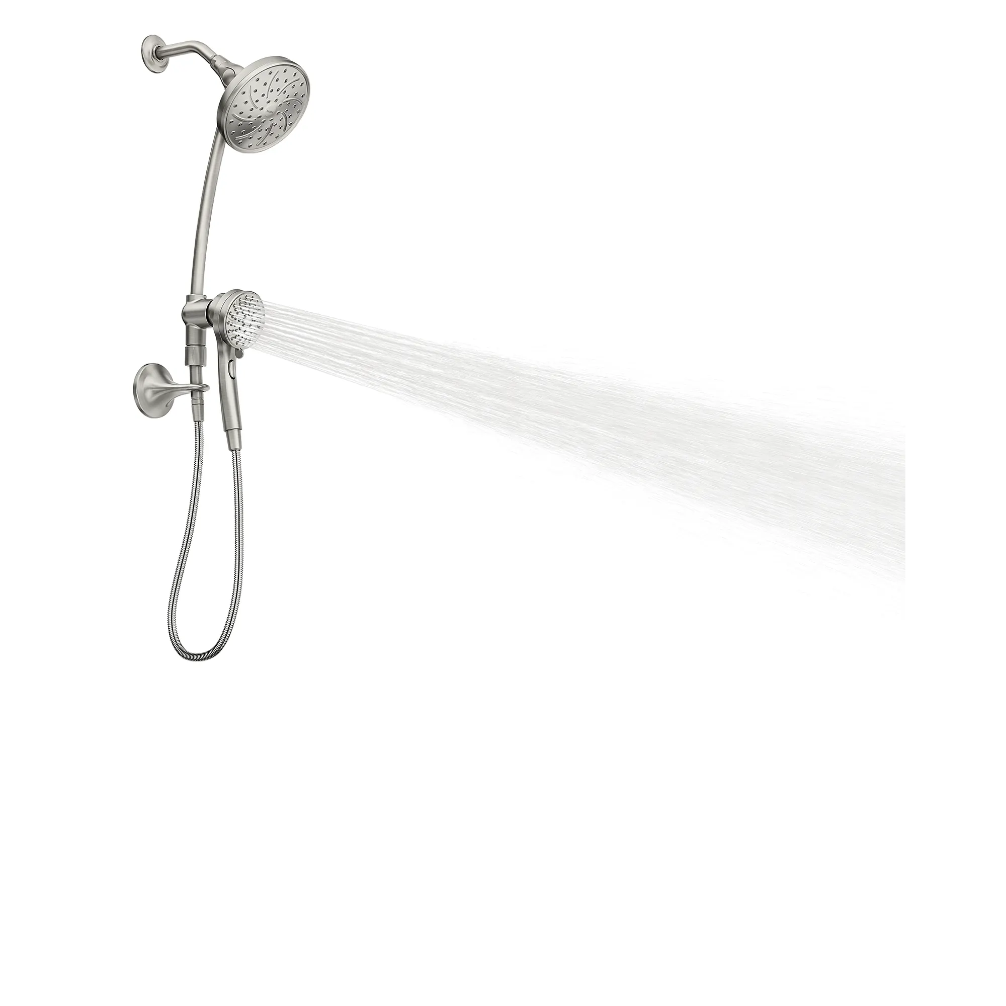 Attract Spot resist brushed nickel six-function 3.75" diameter spray head standard with handshower - Image 5
