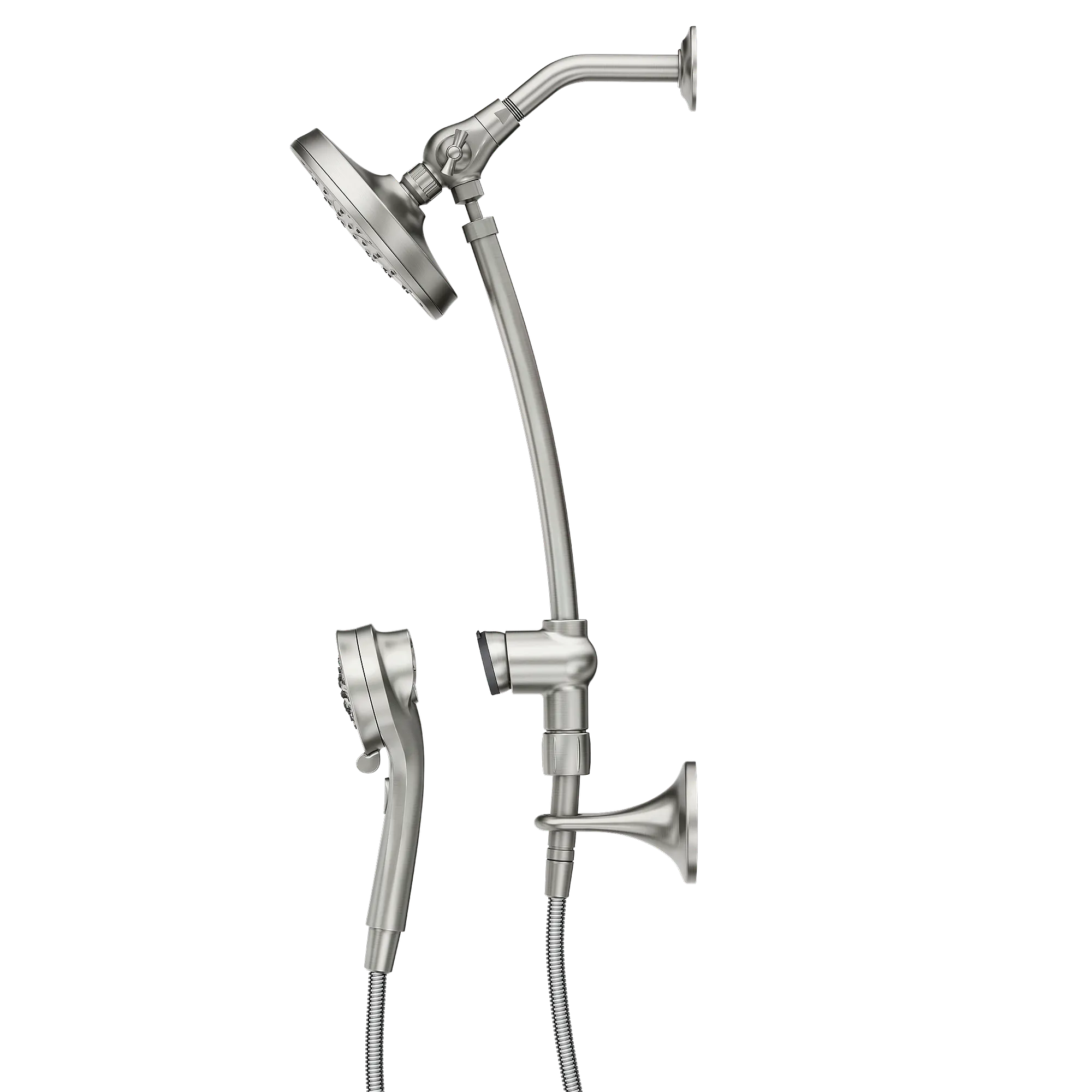 Attract Spot resist brushed nickel six-function 3.75" diameter spray head standard with handshower - Image 6