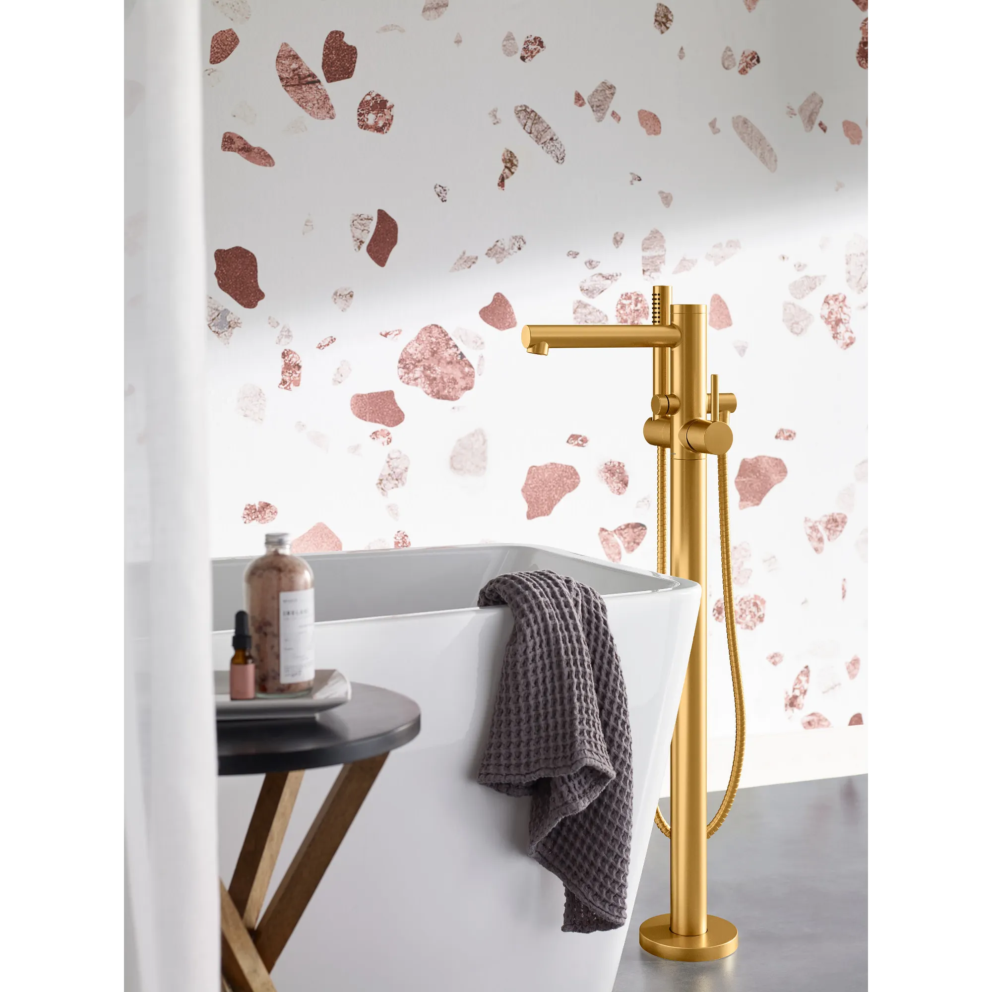 Align Chrome one-handle tub filler includes hand shower - Image 4
