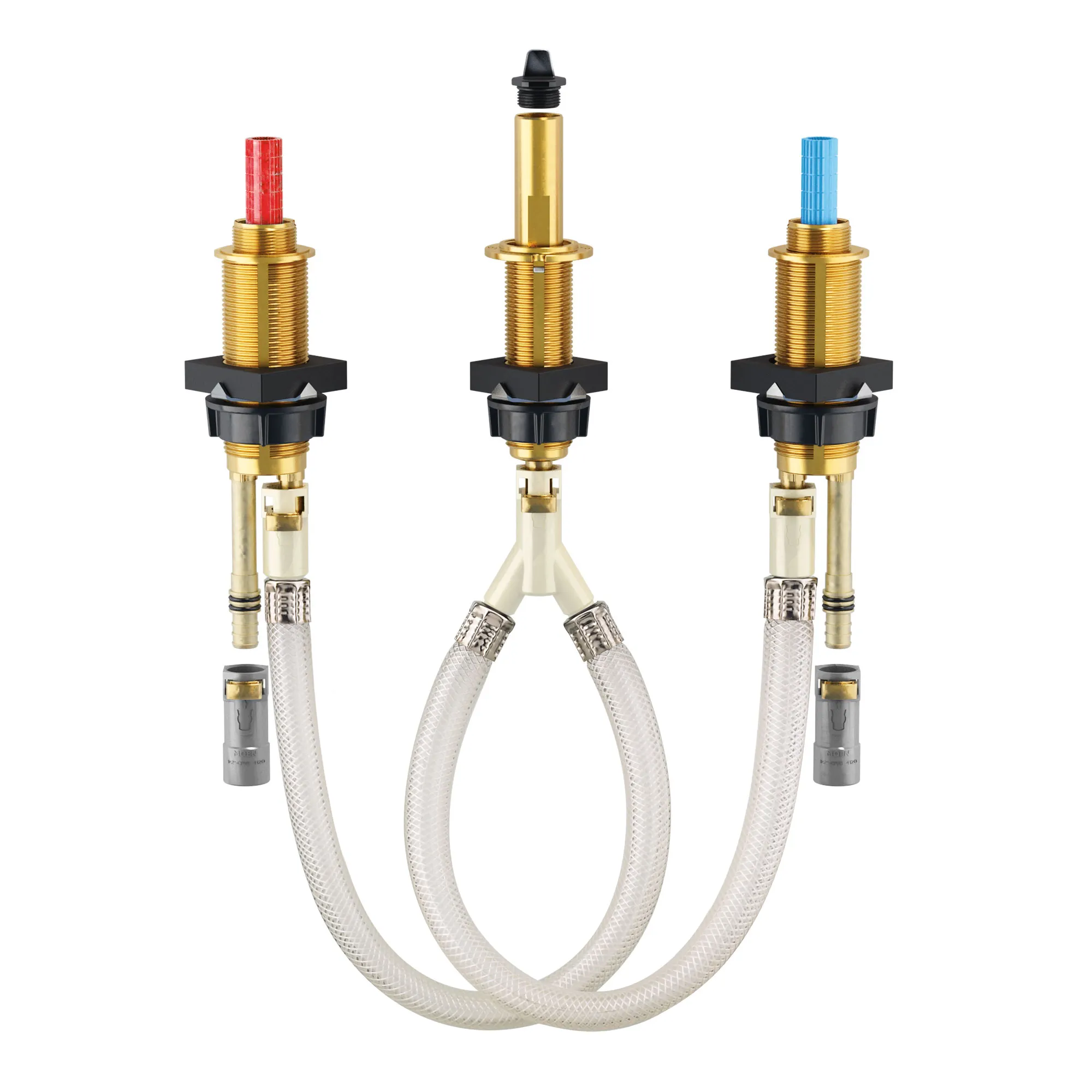 M-Pact Two handle roman tub valve adjustable 1/2" crimp ring PEX connection - Image 2
