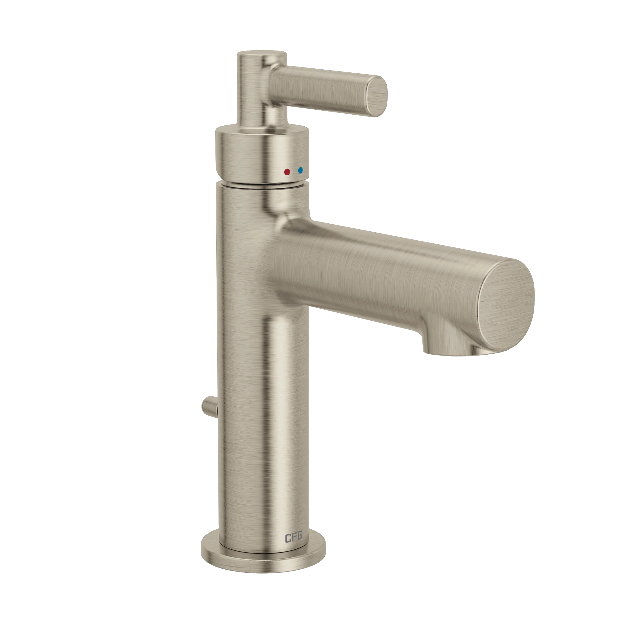Aluma Brushed nickel one-handle low arc bathroom faucet