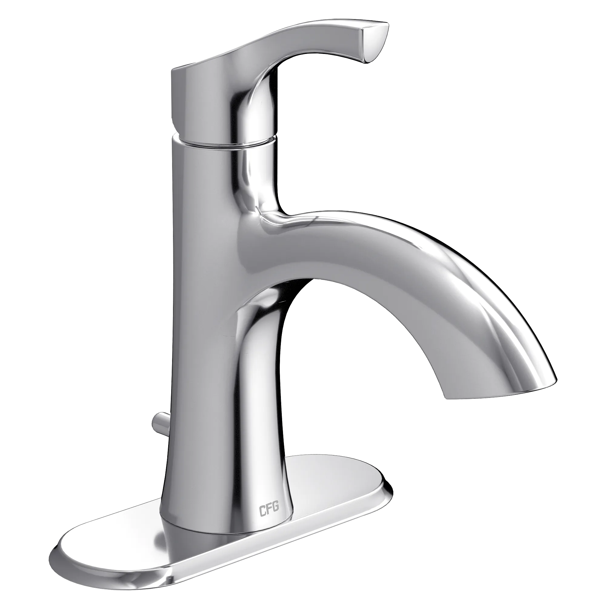 Ash Chrome one-handle low arc bathroom faucet - Image 3