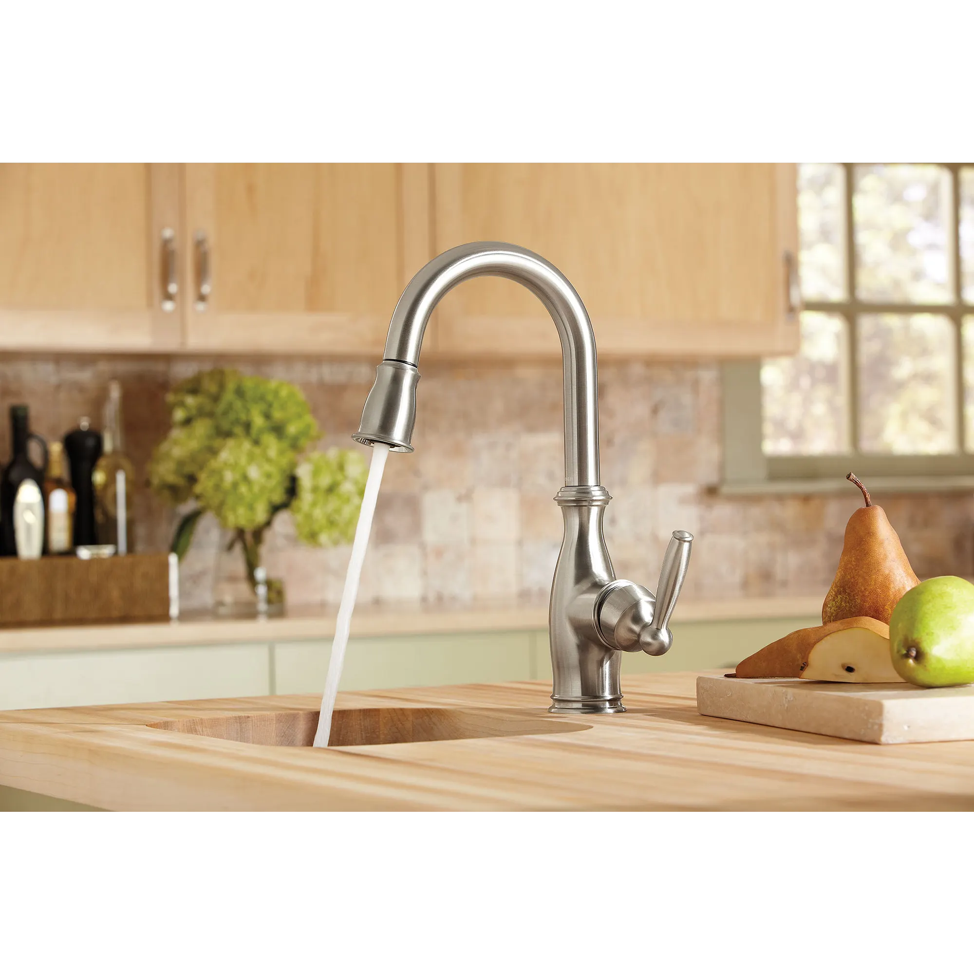 Brantford Chrome One-Handle High Arc Pulldown Bar Faucet - Image 21