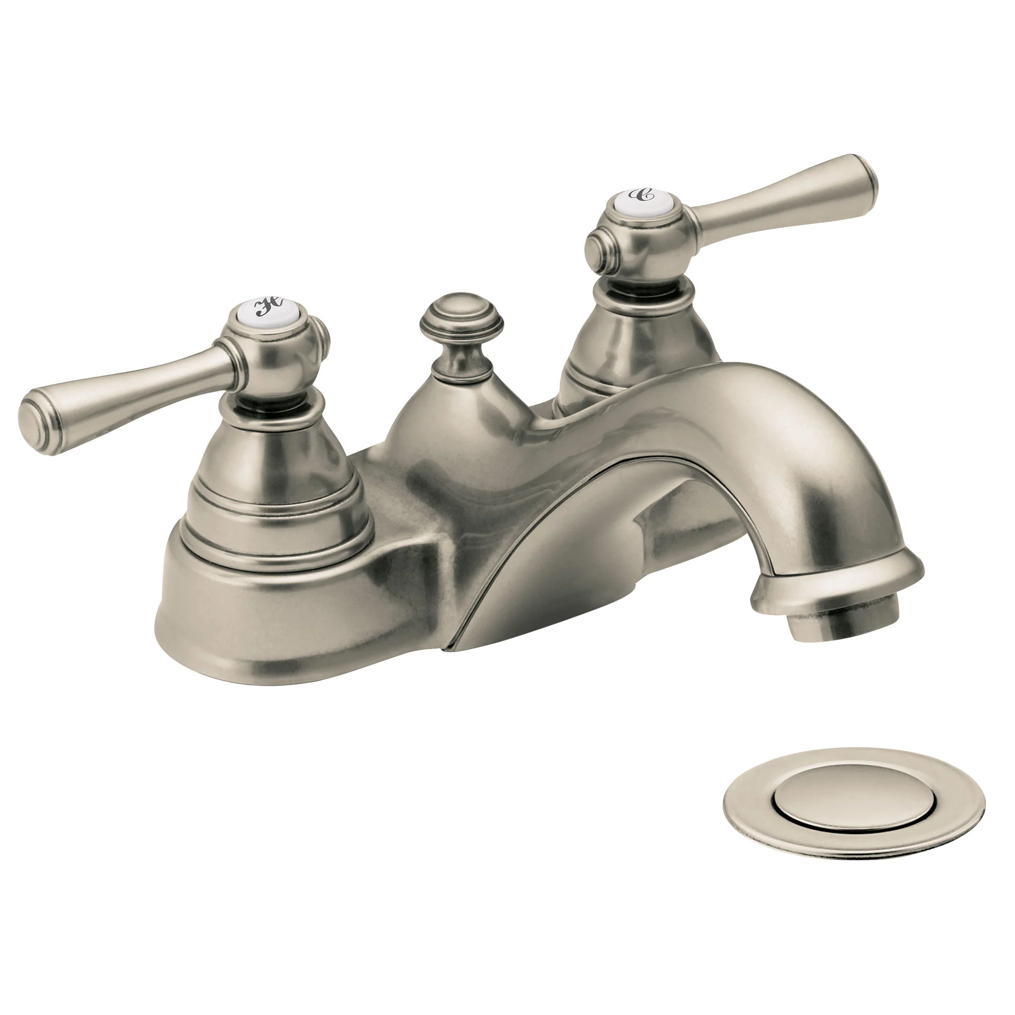 Kingsley Chrome Two-Handle Low Arc Bathroom Faucet - Image 12