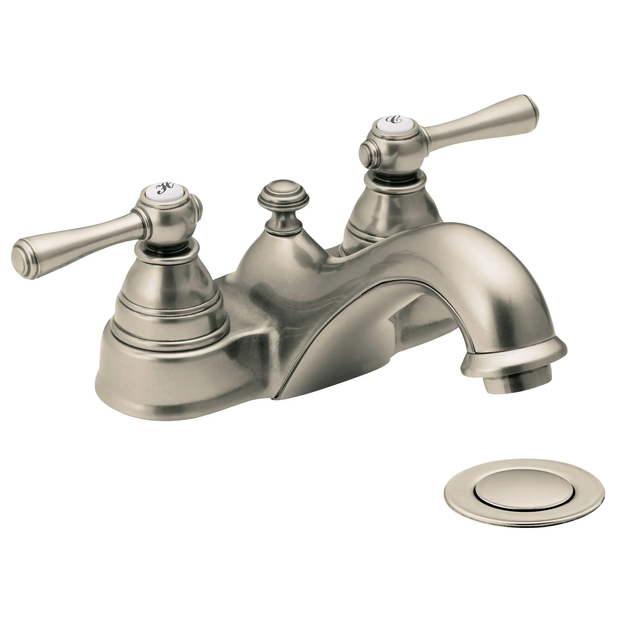 Kingsley Chrome Two-Handle Low Arc Bathroom Faucet - Image 13