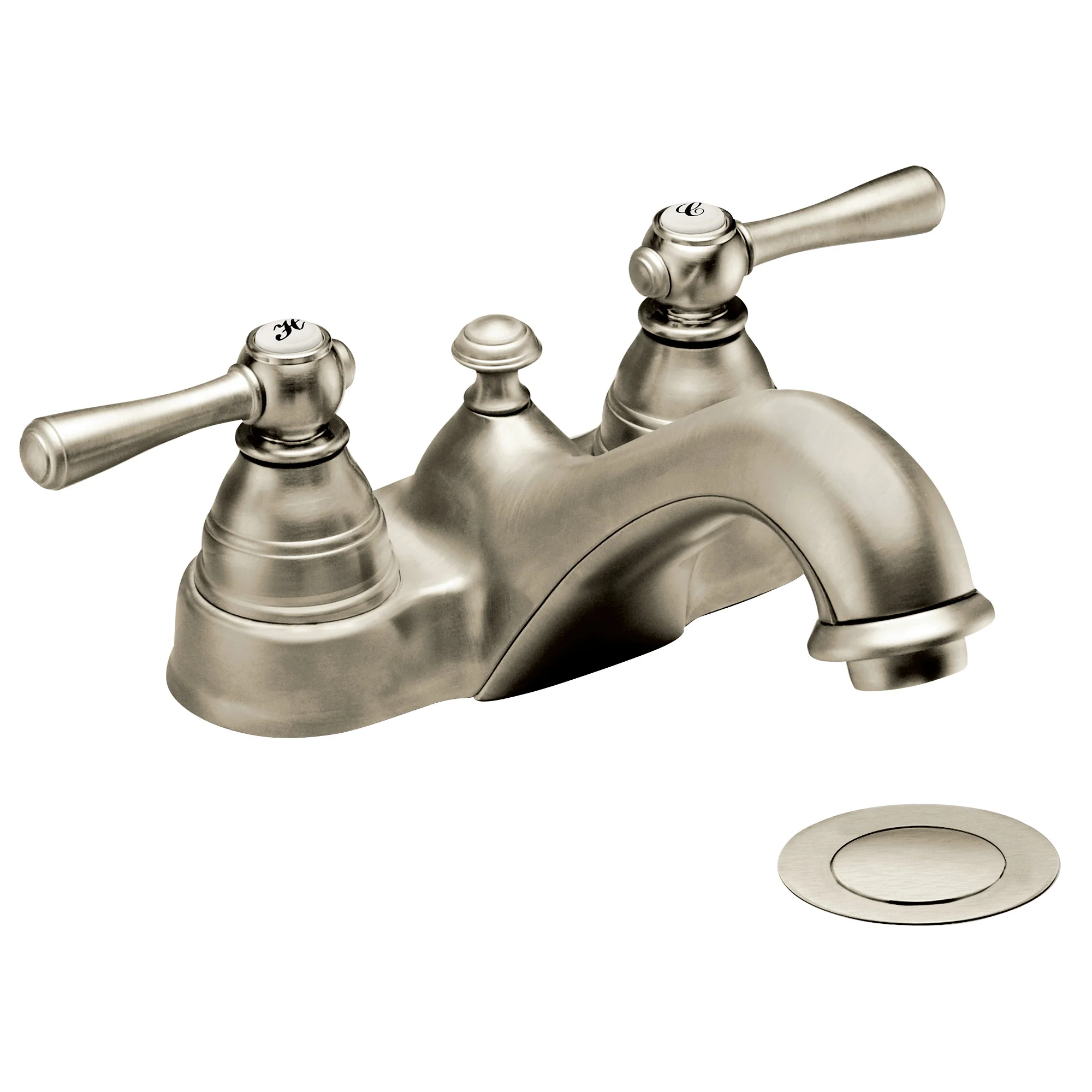 Kingsley Chrome Two-Handle Low Arc Bathroom Faucet - Image 17