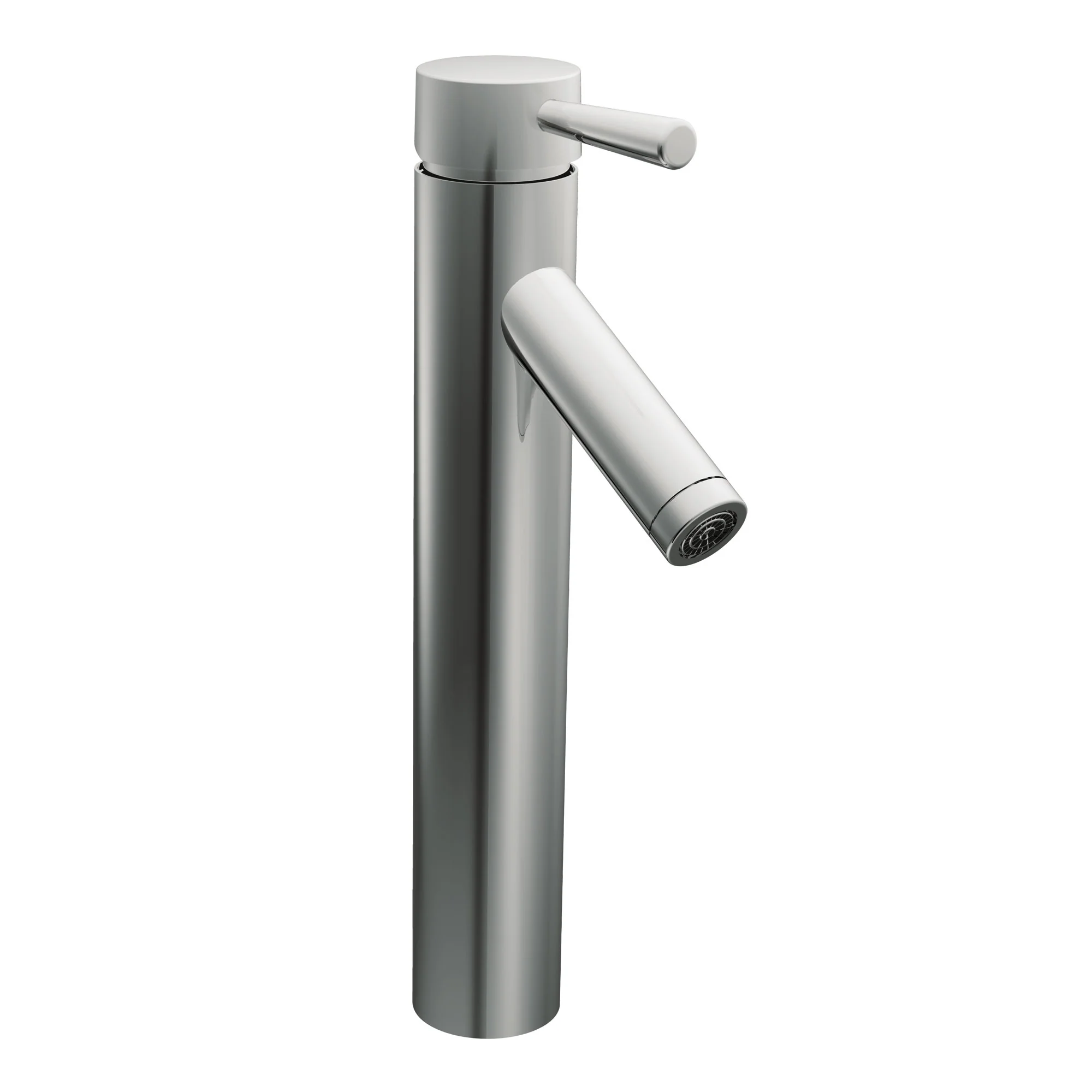 Level Chrome One-Handle Low Arc Vessel Bathroom Faucet