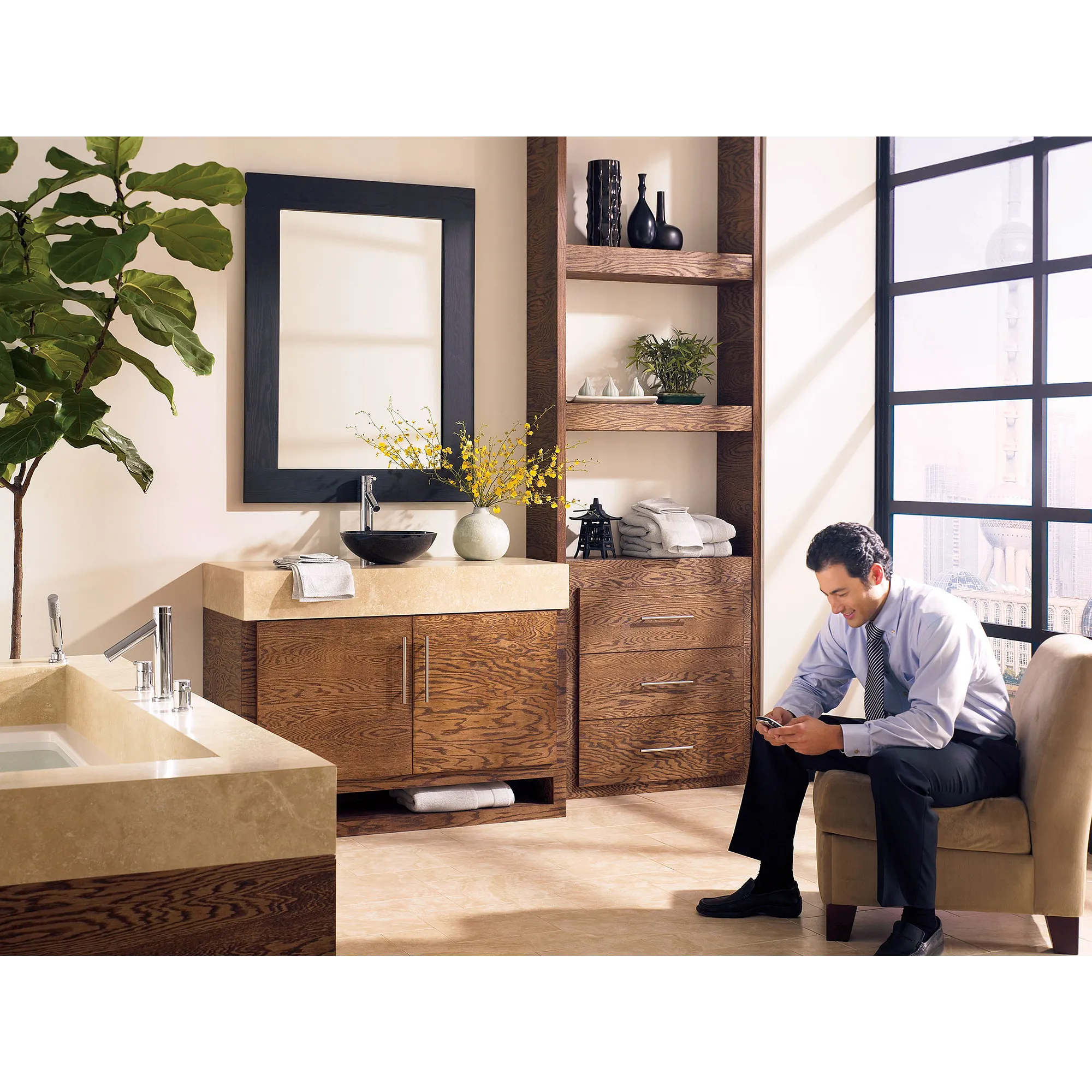 Level Chrome One-Handle Low Arc Vessel Bathroom Faucet - Image 5
