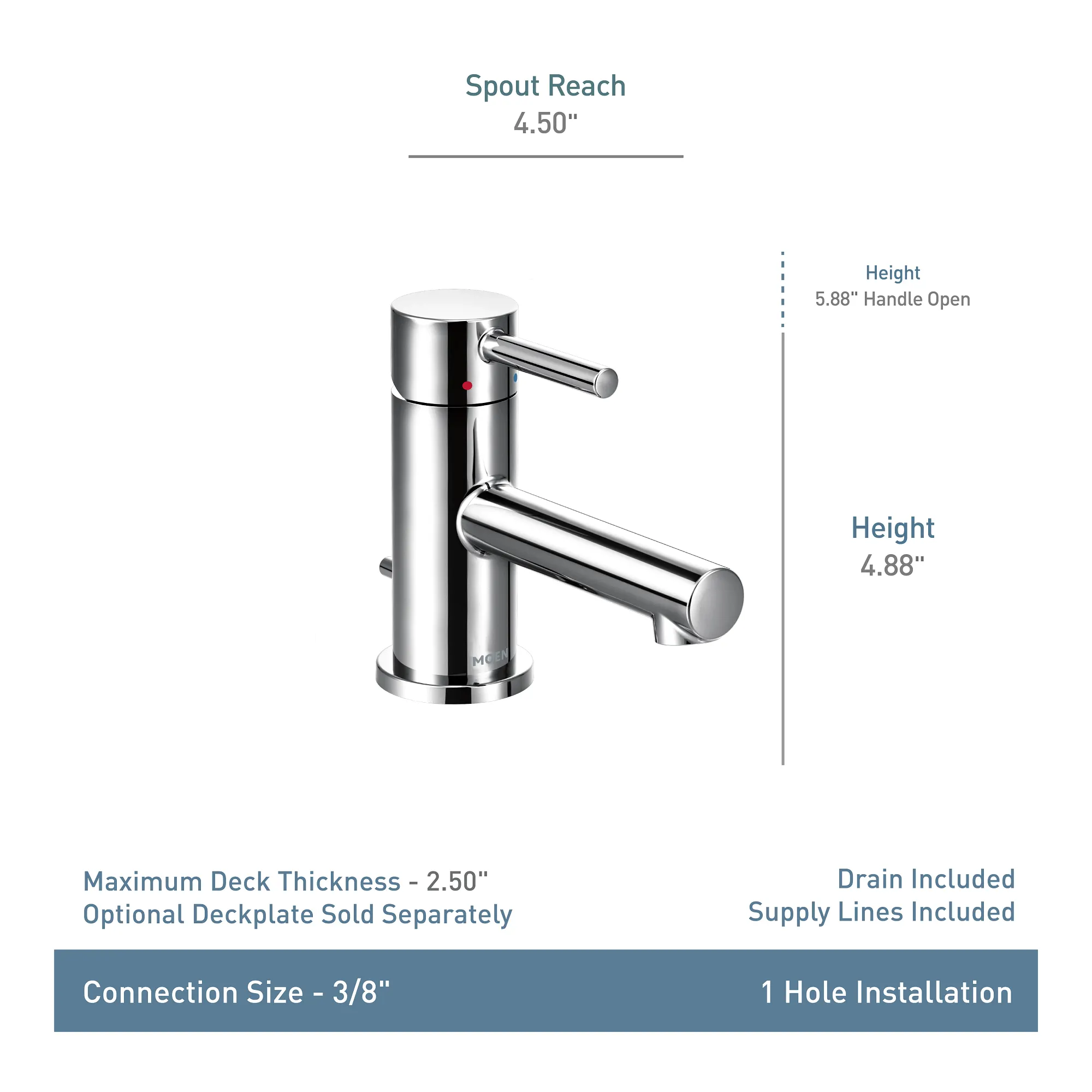 Align One-handle Low Profile Bathroom Sink Faucet - Image 12