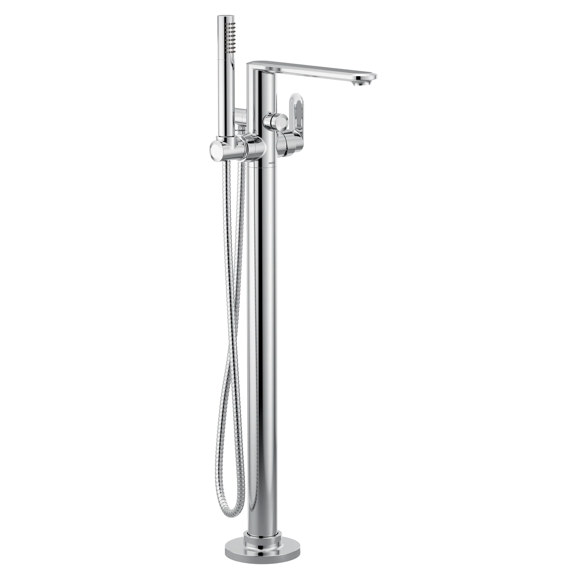 Greenfield Chrome one-handle tub filler includes hand shower