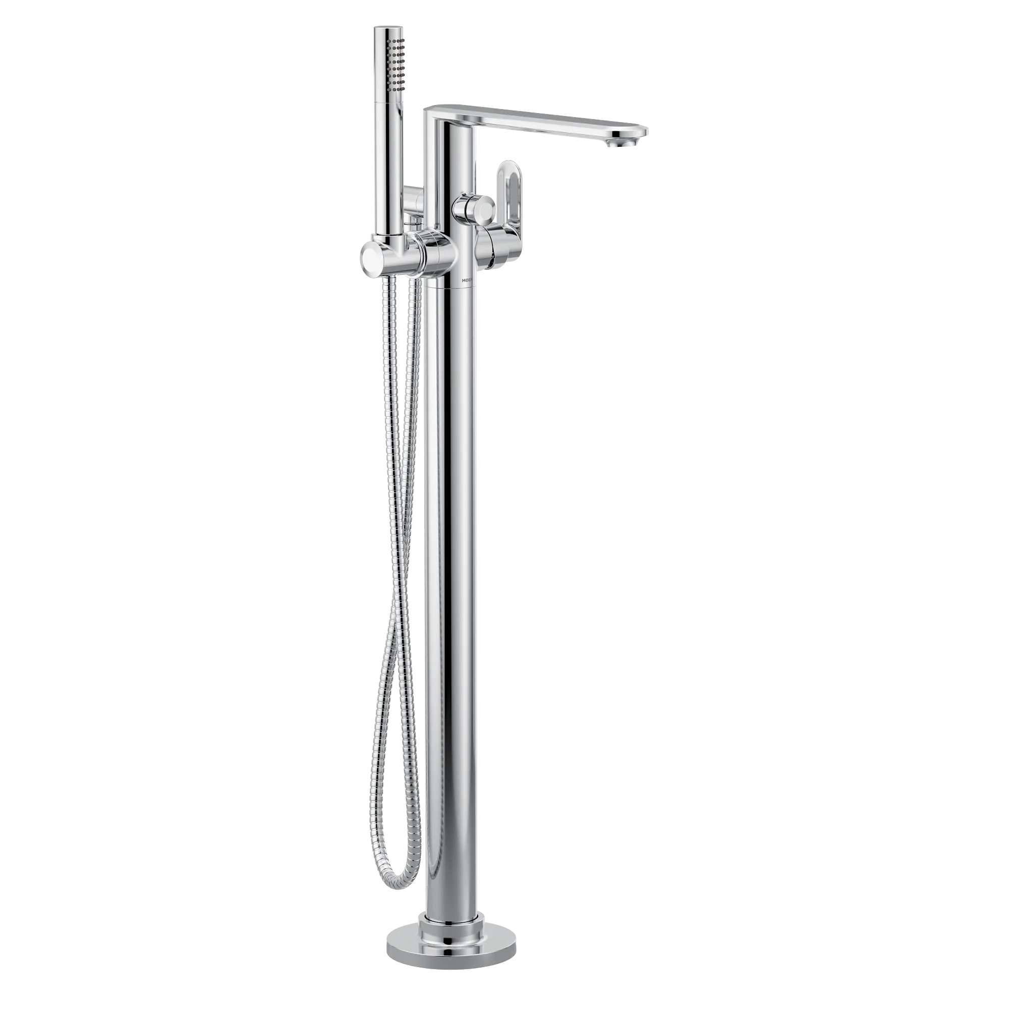 Greenfield Chrome one-handle tub filler includes hand shower - Image 2