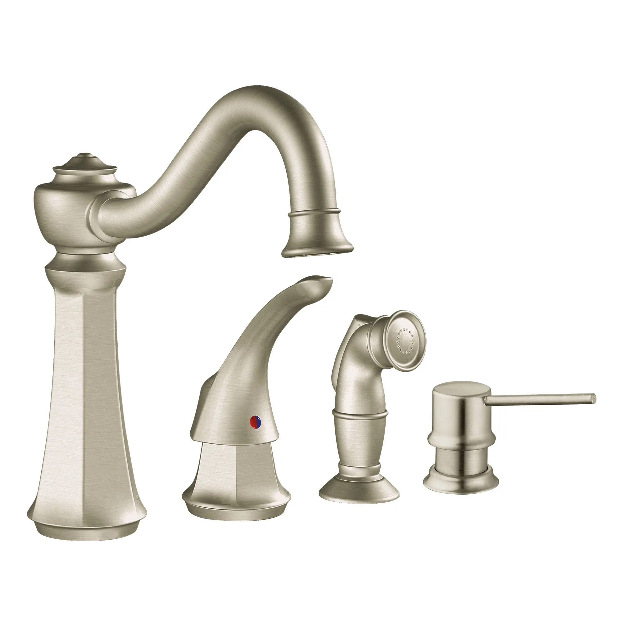 Vestige Chrome one-handle high arc kitchen faucet - Image 4