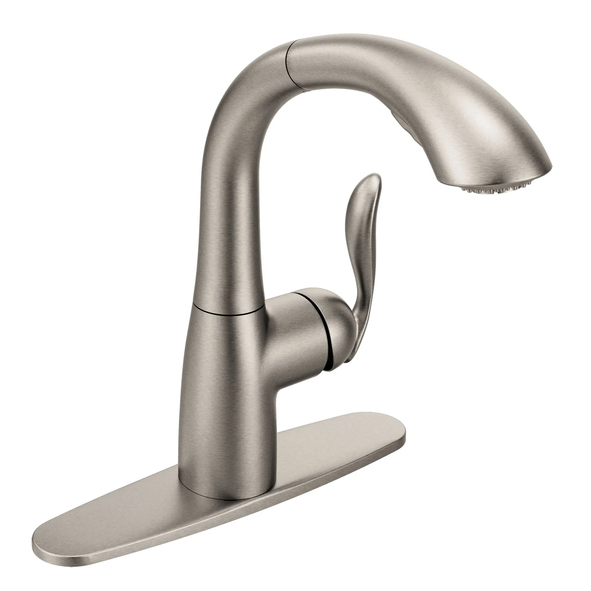 Arbor Chrome One-Handle High Arc Pullout Kitchen Faucet - Image 18