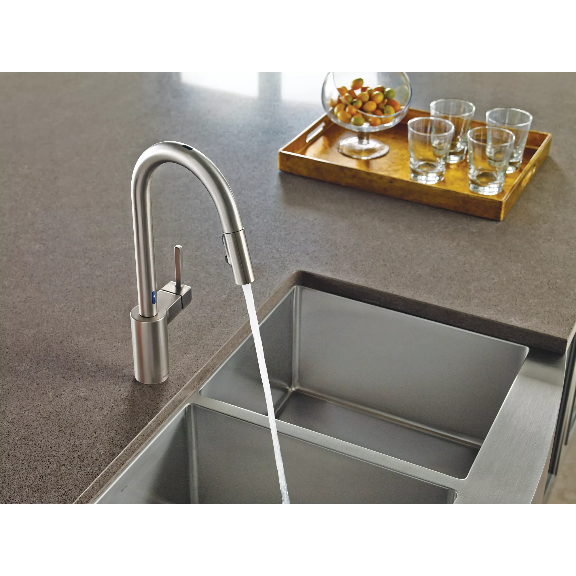 Align Chrome One-Handle High Arc Pulldown Kitchen Faucet - Image 11