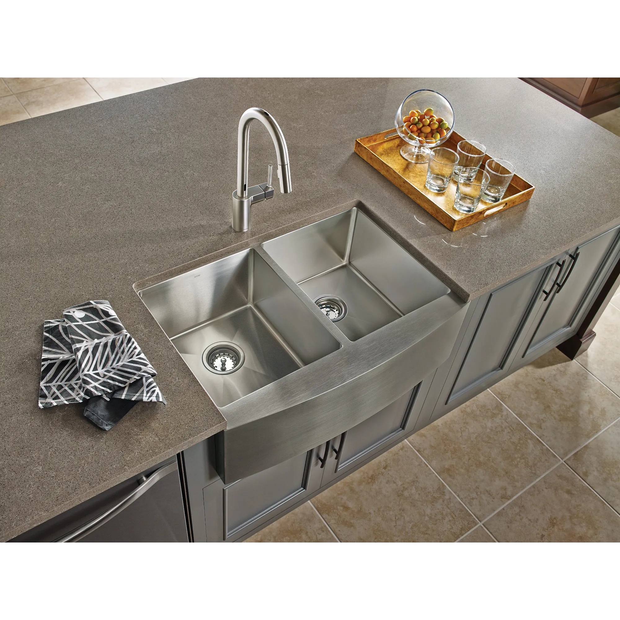 Align Chrome One-Handle High Arc Pulldown Kitchen Faucet - Image 12