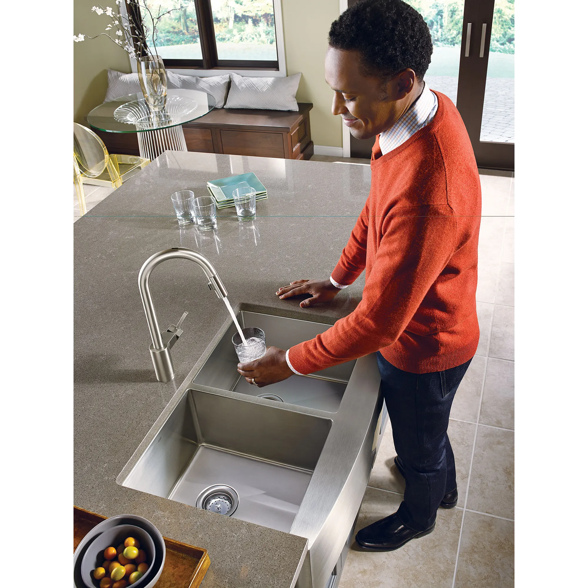 Align Chrome One-Handle High Arc Pulldown Kitchen Faucet - Image 14