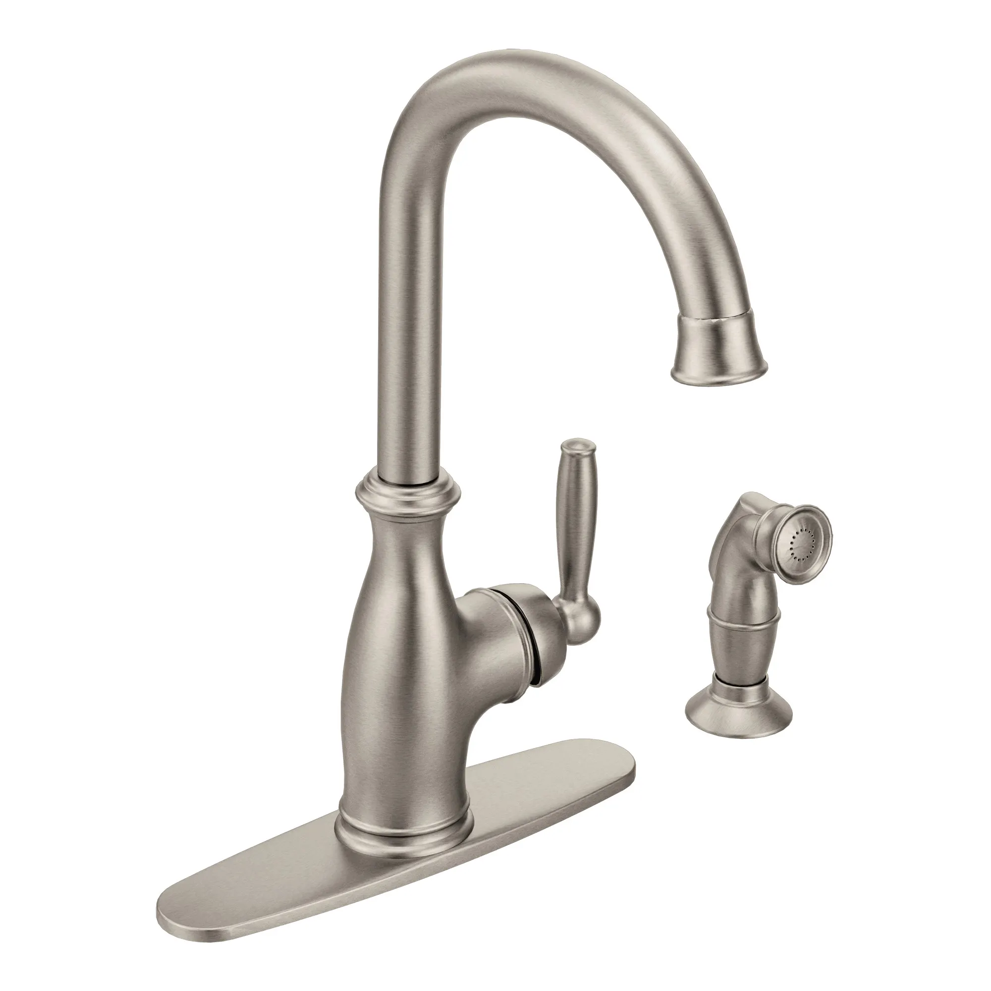 Brantford Chrome one-handle high arc kitchen faucet - Image 8