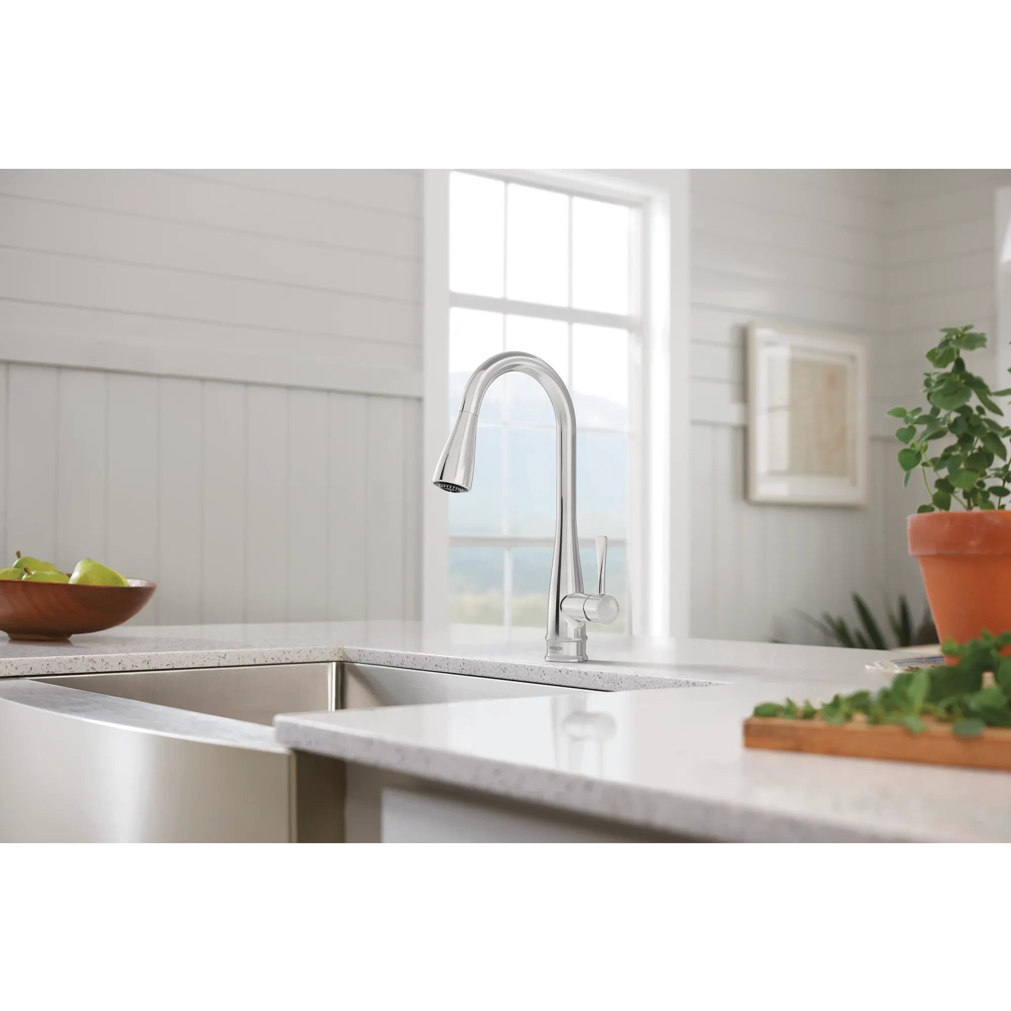 Riverwood Chrome one-handle kitchen faucet - Image 5