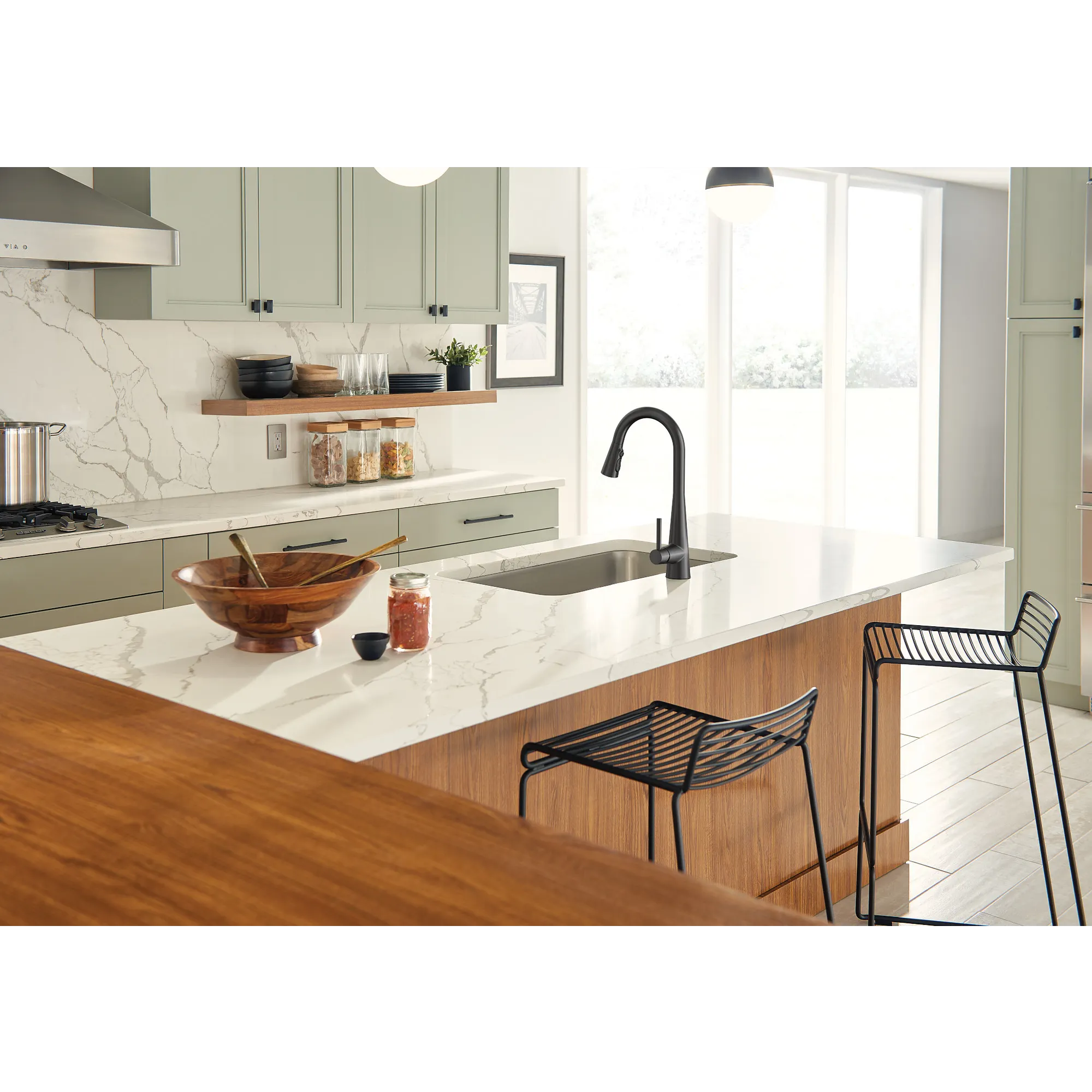 Sleek One-Handle High Arc Pulldown Kitchen Faucet - Image 14