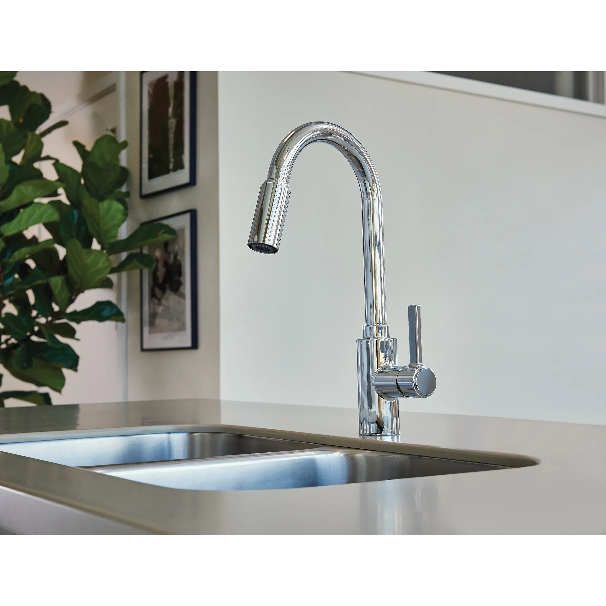 Genta LX One-Handle High Arc Pulldown Kitchen Faucet - Image 3