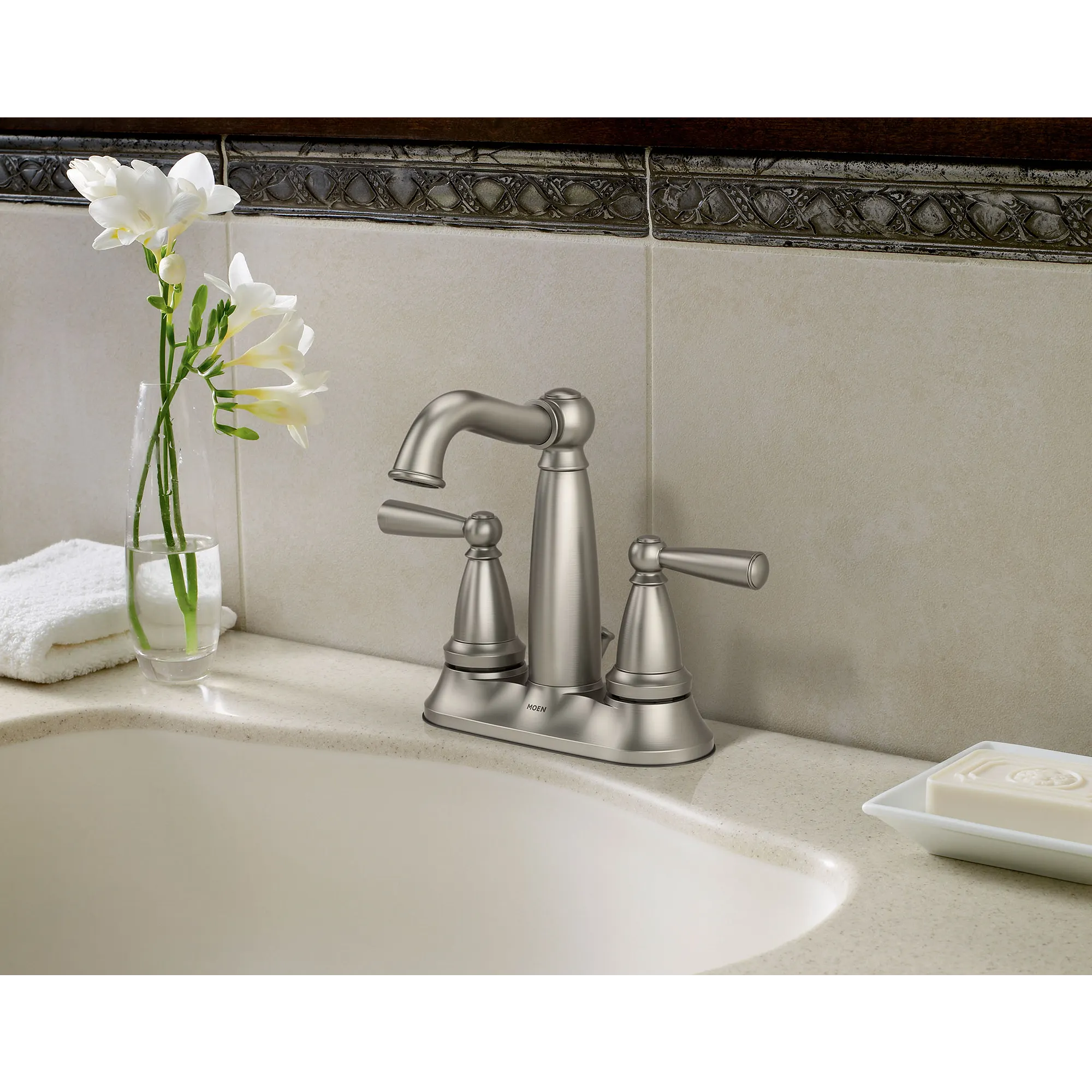 Vale Spot Resist Stainless (MB) Two-Handle Low Arc Bathroom Faucet - Image 3