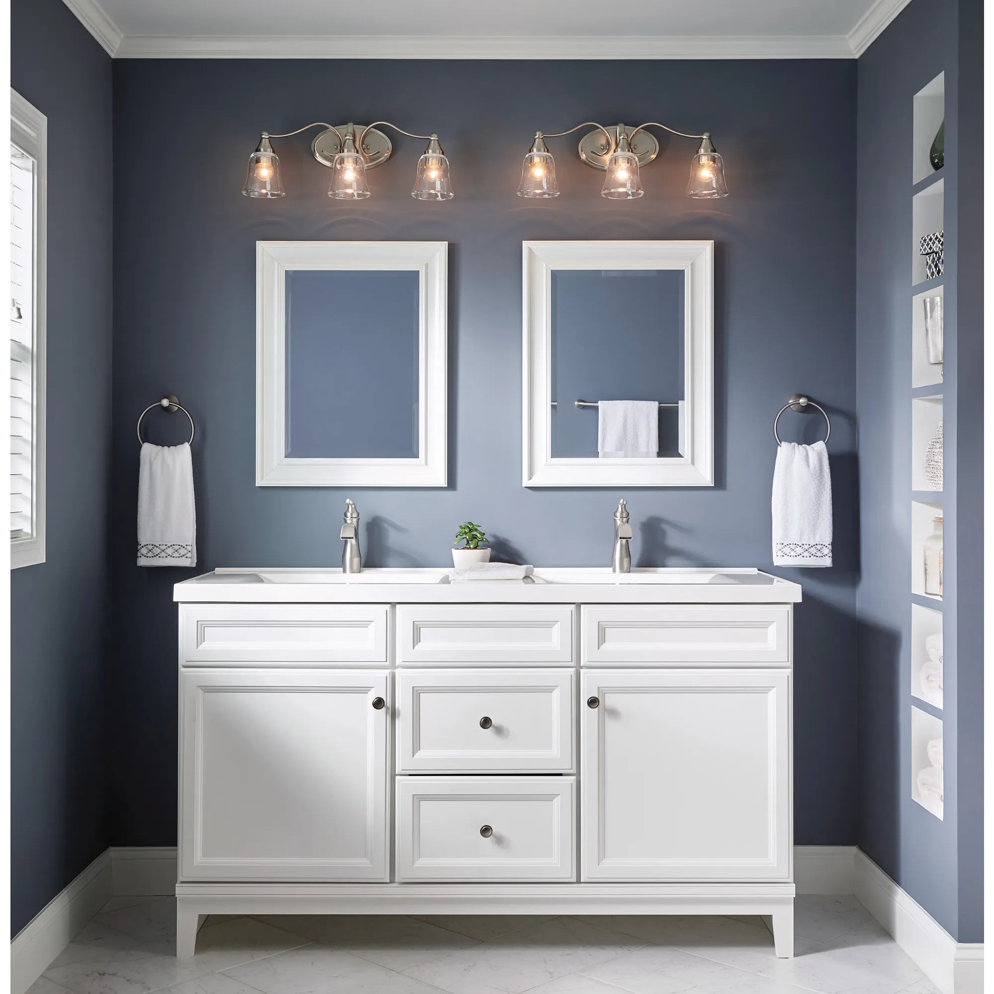 Hamden Spot resist brushed nickel One-Handle High Arc Bathroom Faucet - Image 4