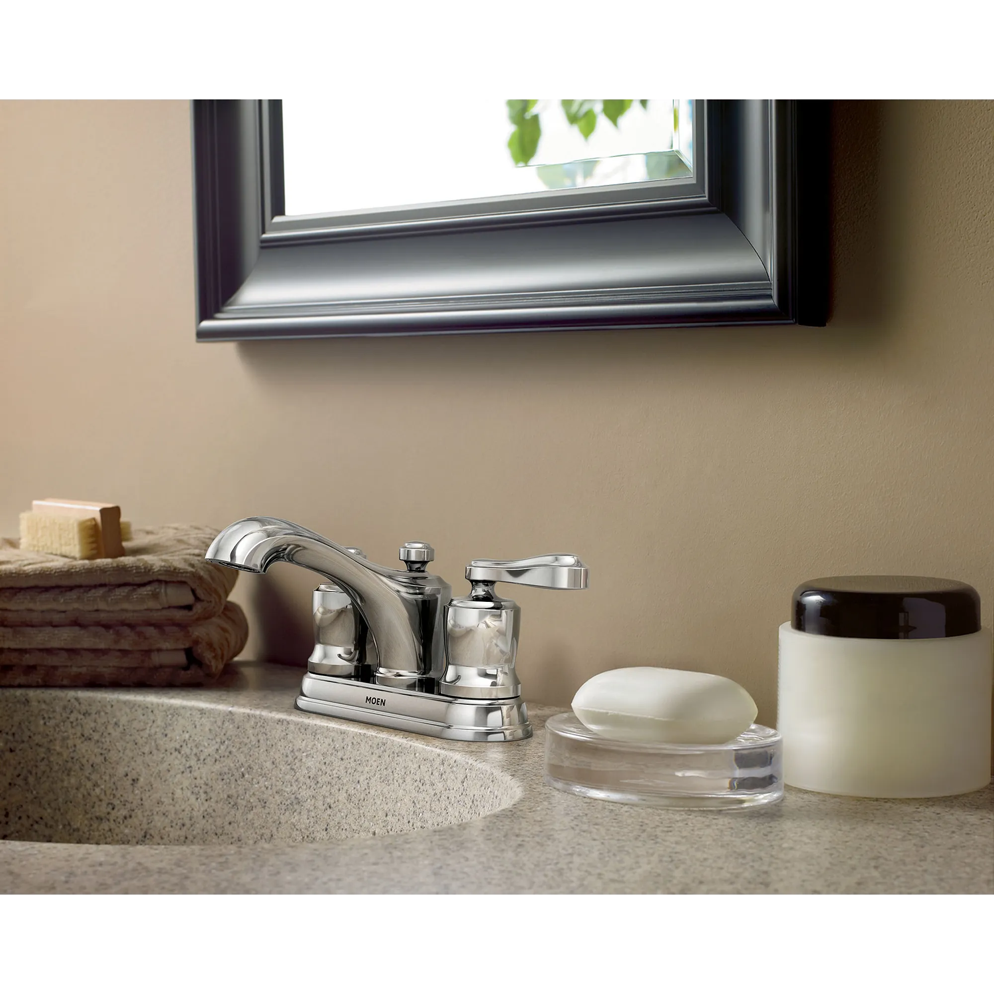 Belhurst Chrome two-handle low arc bathroom faucet - Image 2