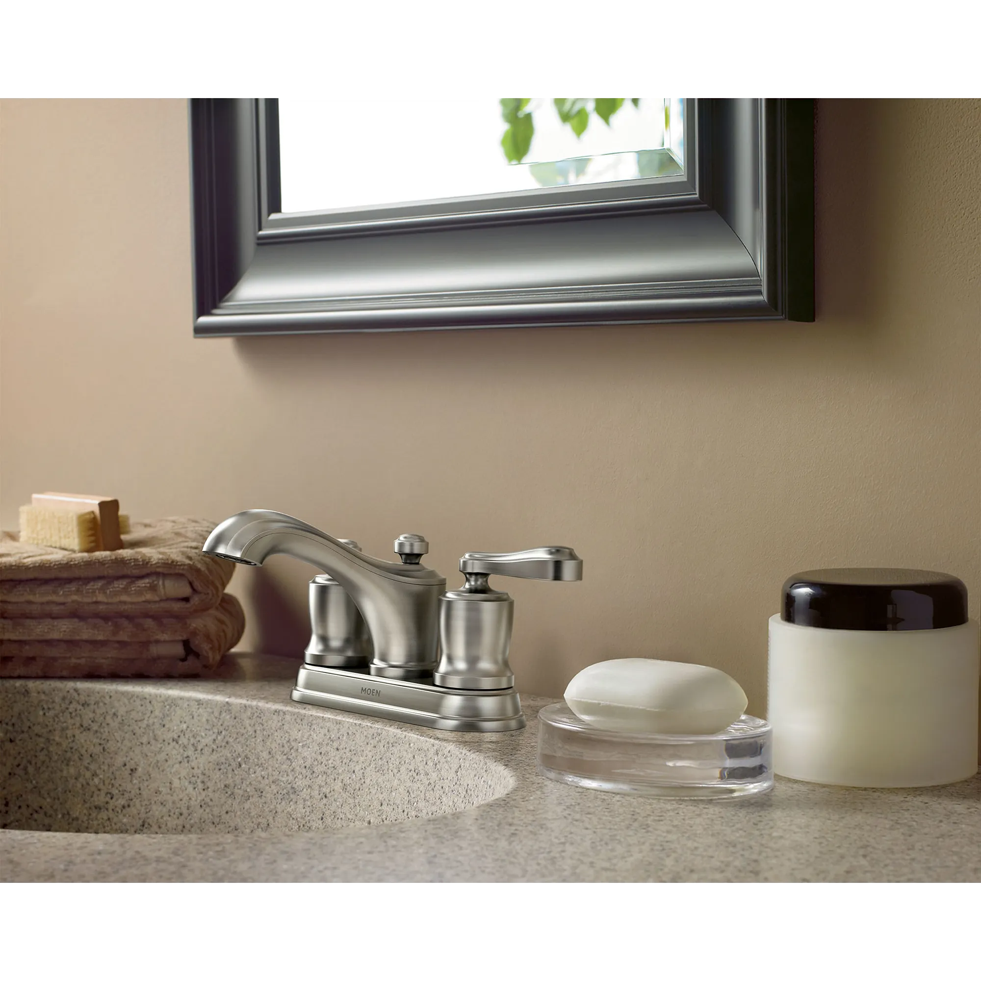 Belhurst Chrome two-handle low arc bathroom faucet - Image 5